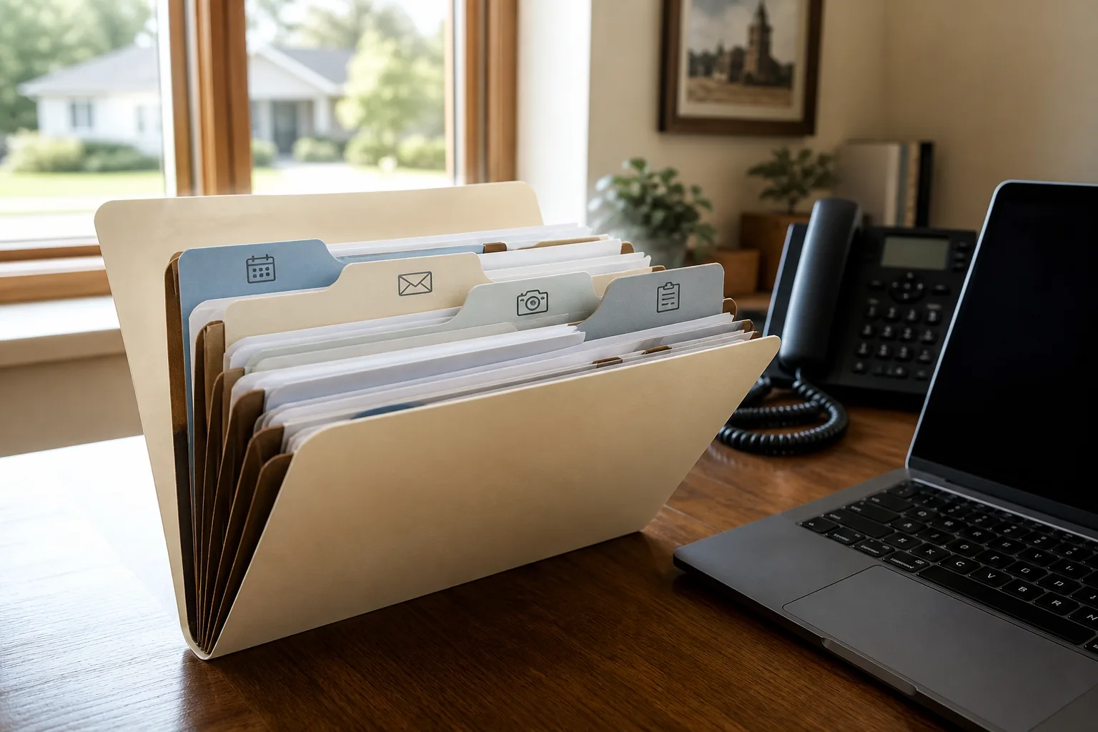 Organized records for an Indiana work-from-home injury claim