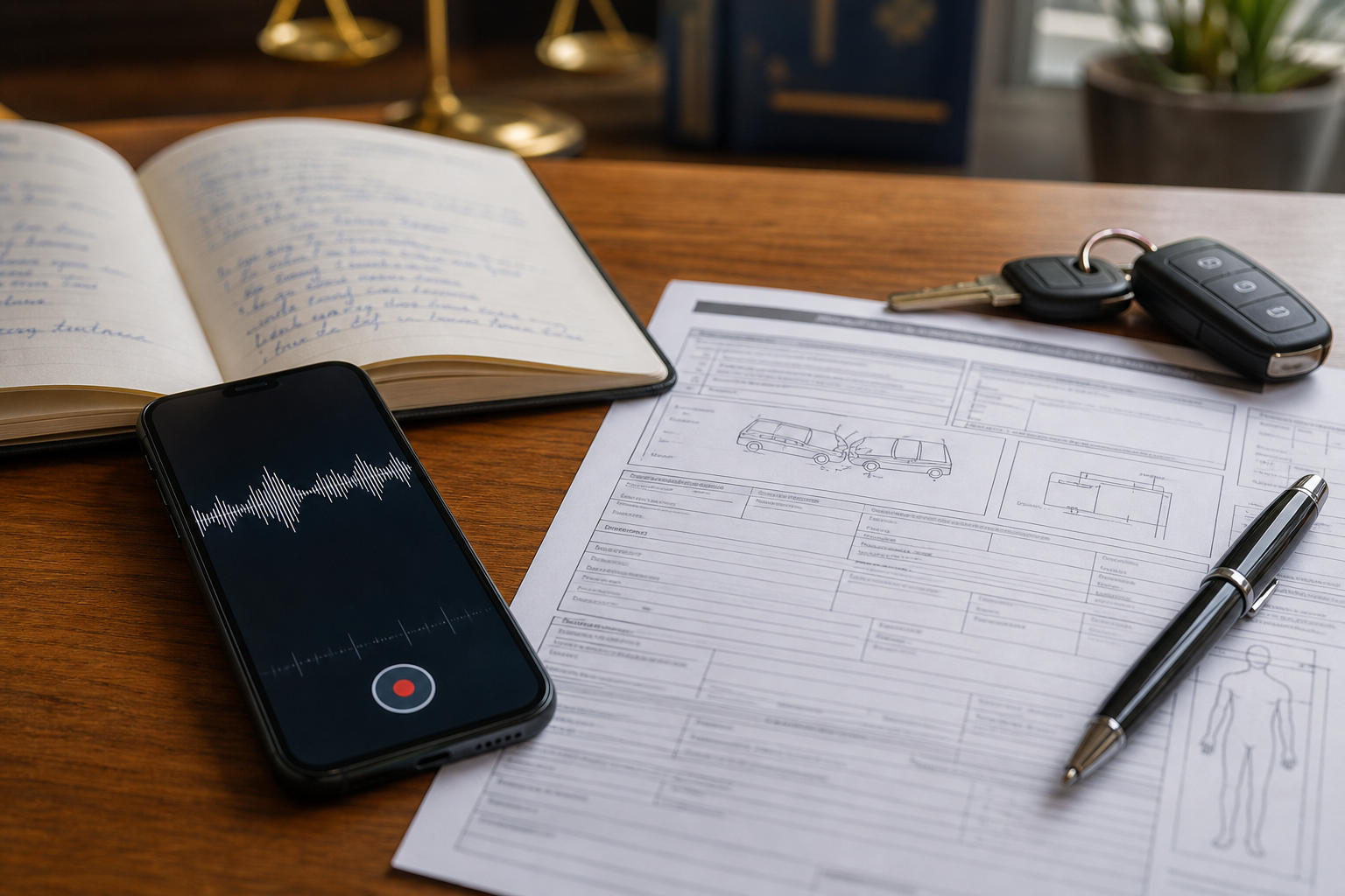 Recorded statement phone call after an Indiana car accident claim