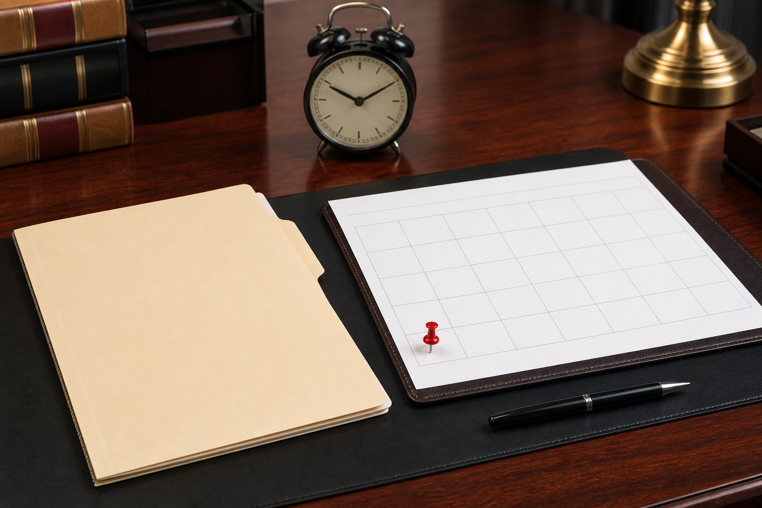 Blank calendar and clock representing insurance claim delay deadlines