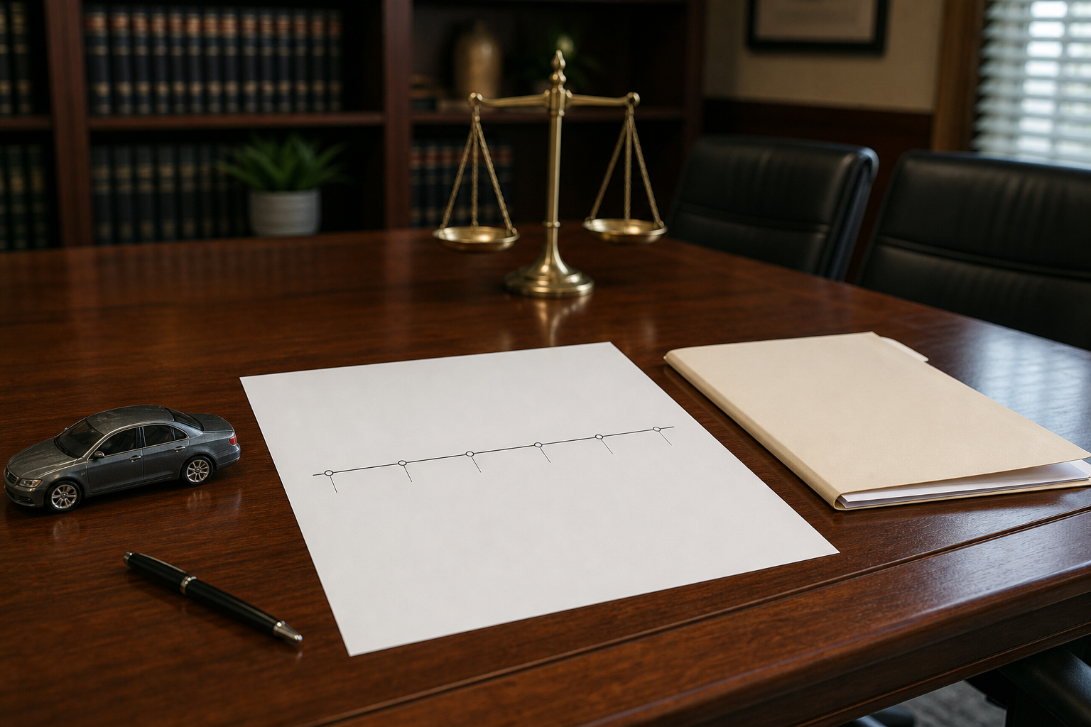 Attorney reviewing insurance claim delay timeline and demand packet