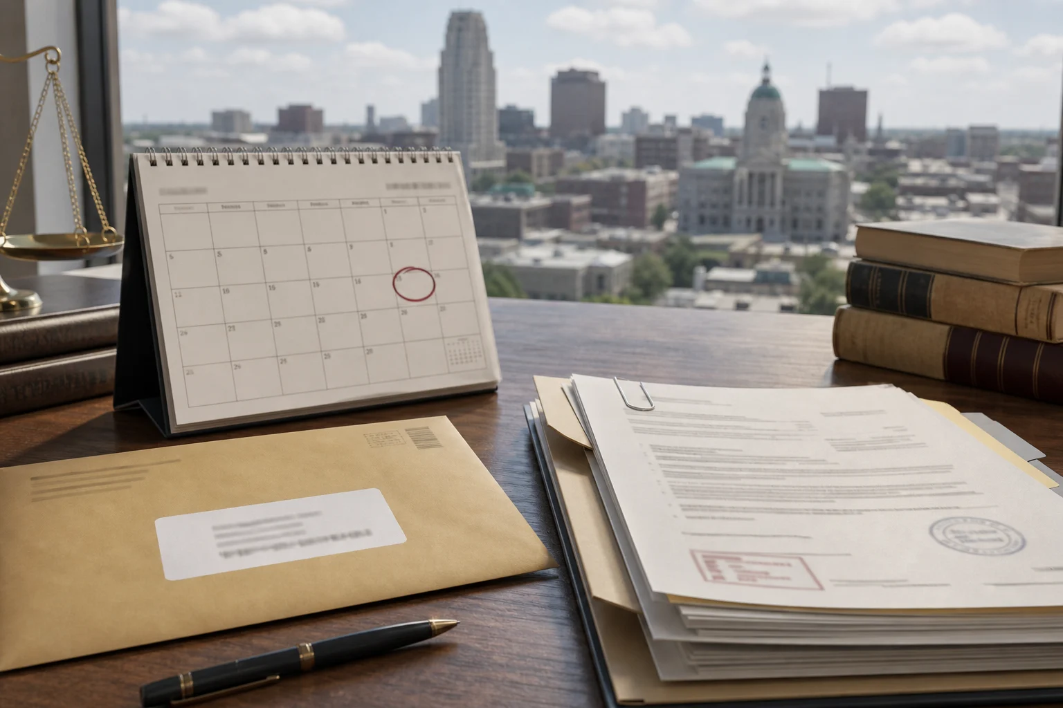 Government vehicle claim file with tort claim notice and damages cap materials