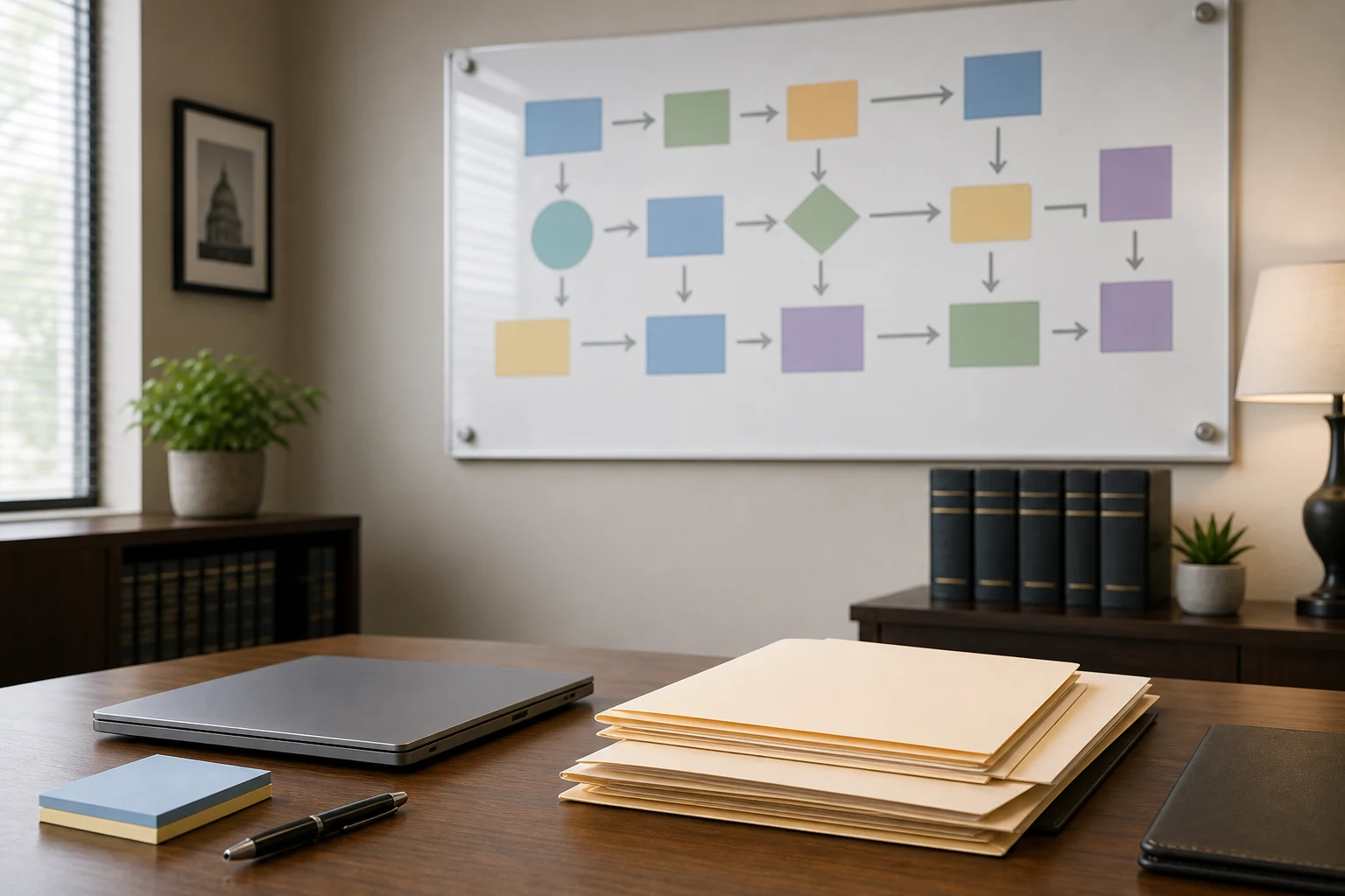 Home desk with medical envelopes and notes after an Indiana personal injury settlement