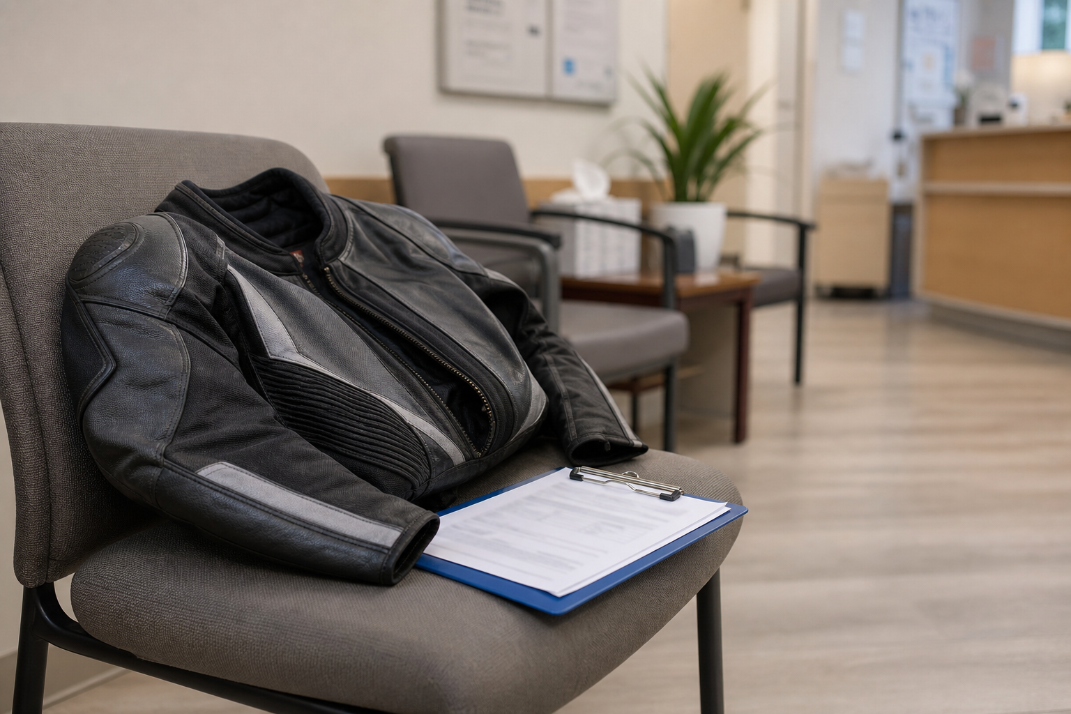 Medical treatment records used to document a motorcyclist injury claim