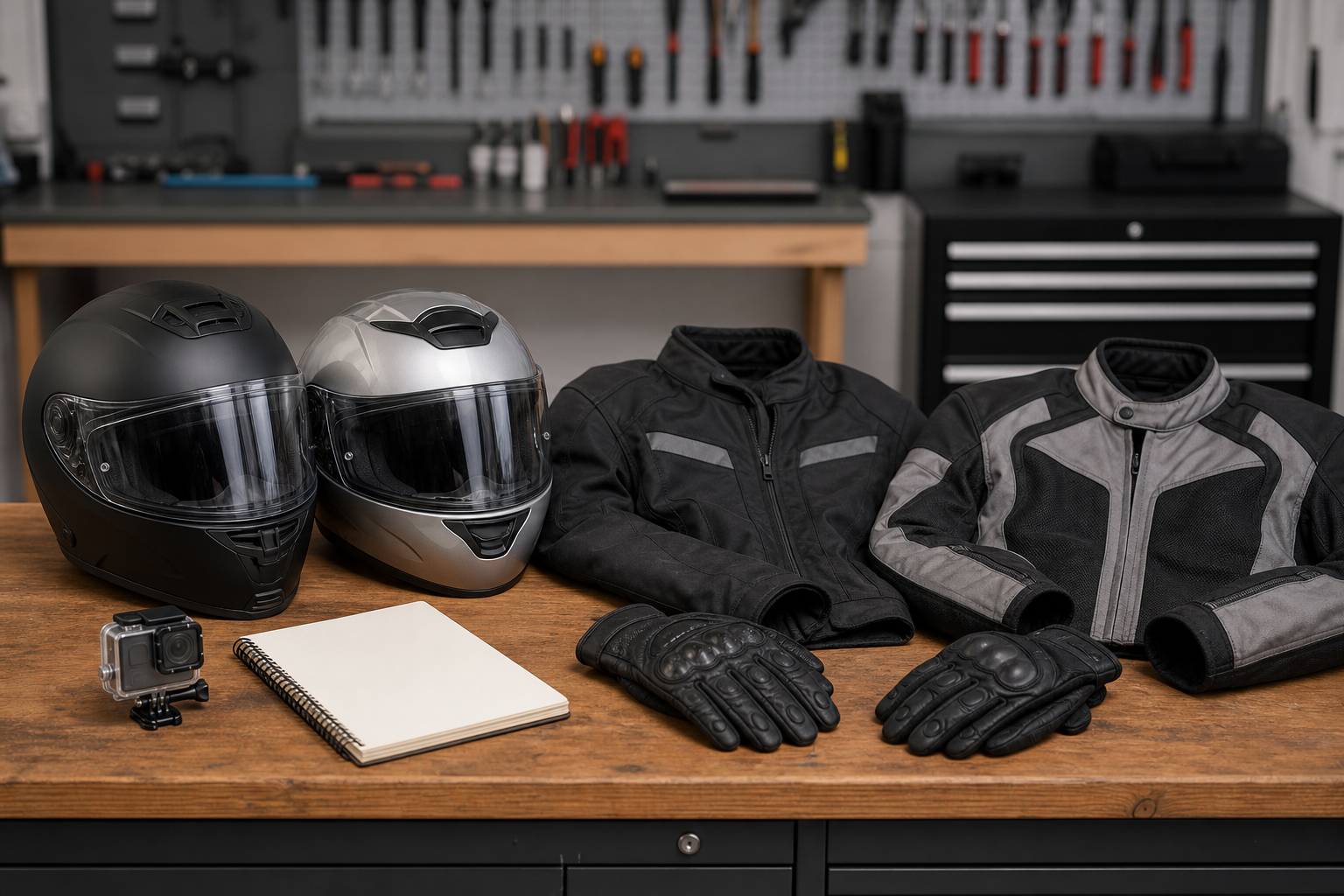Two helmets jackets gloves and action camera preserved as motorcycle passenger claim evidence
