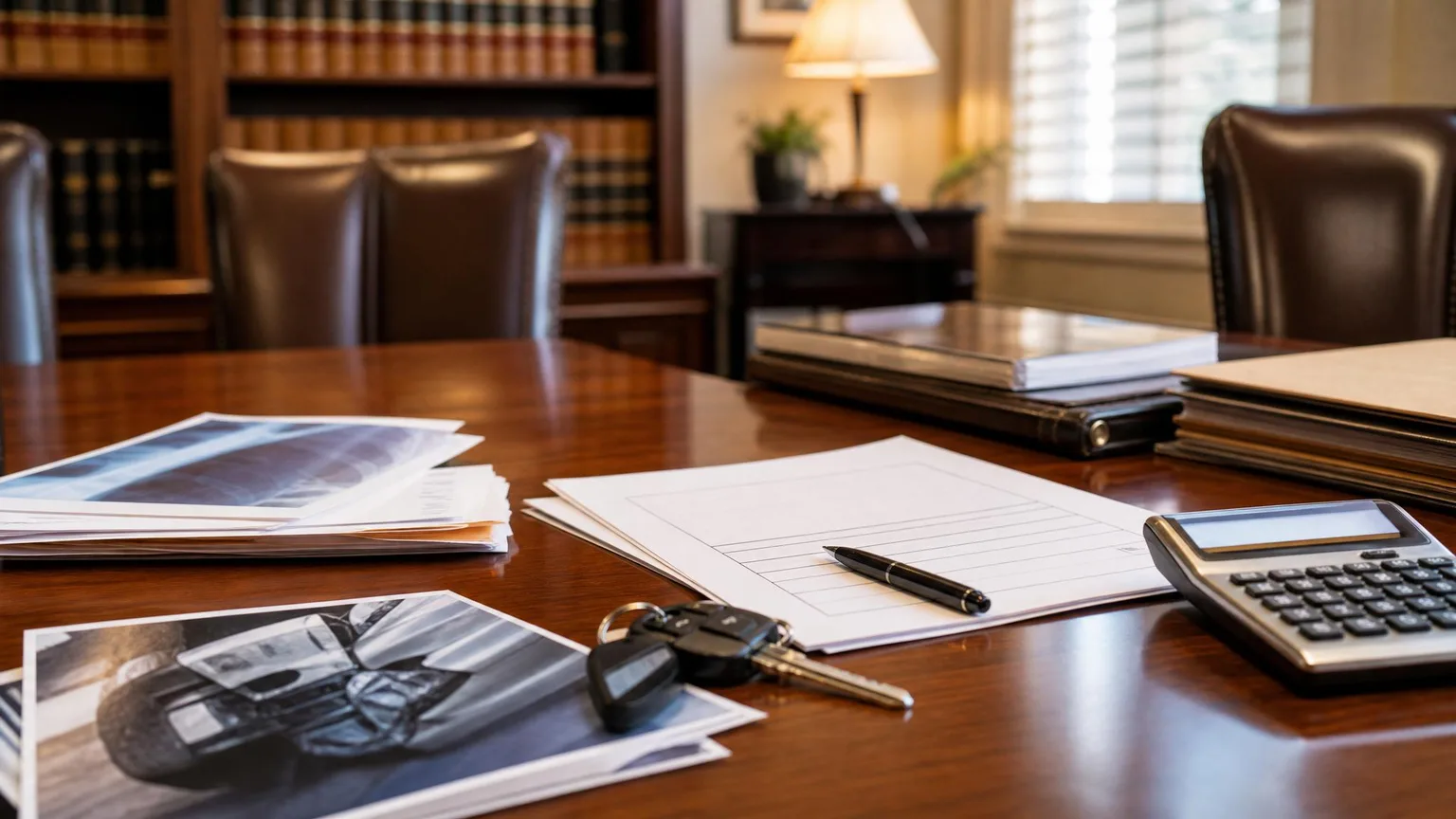 Invoices and business calendar for a self-employed Indiana crash victim claiming lost income