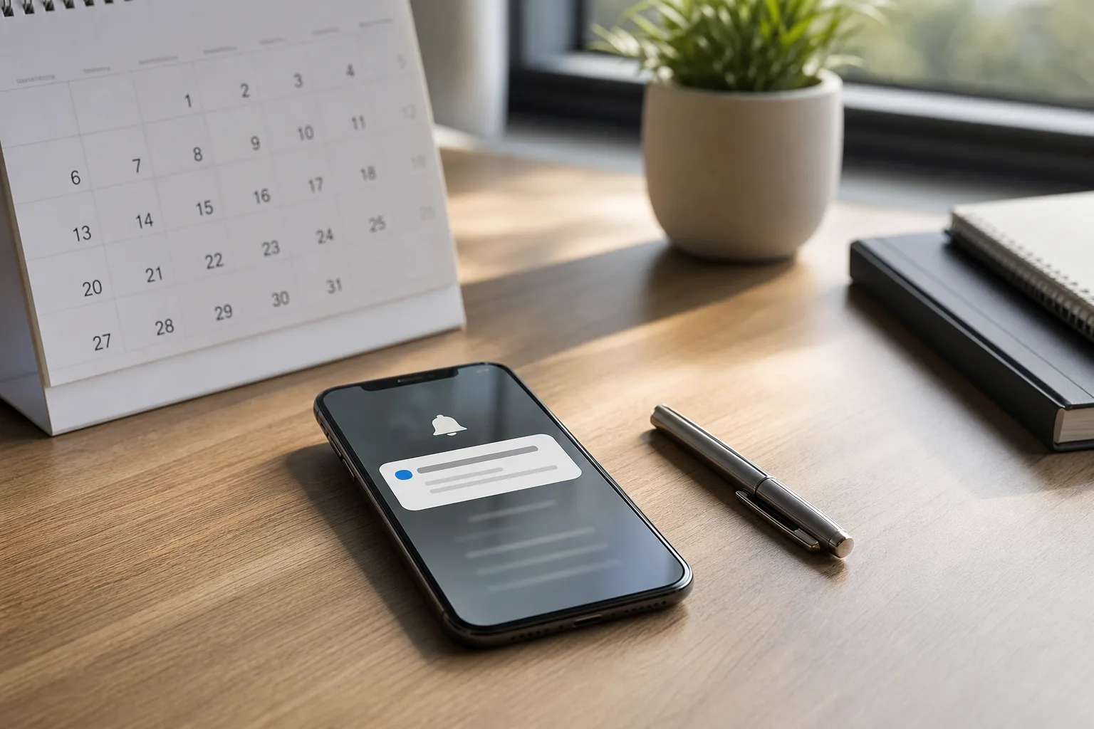 A calendar and phone reminder representing legal filing deadlines