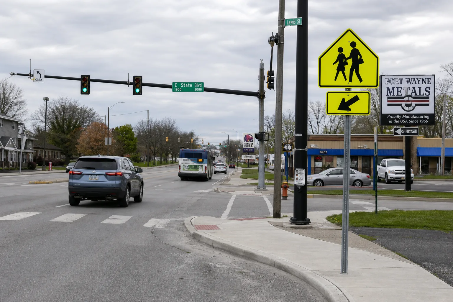 A Fort Wayne, Indiana roadway representing local accident and injury claim context
