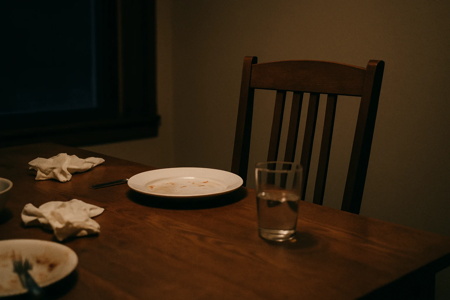 An empty chair at a Fort Wayne family dinner table after the loss of a loved one