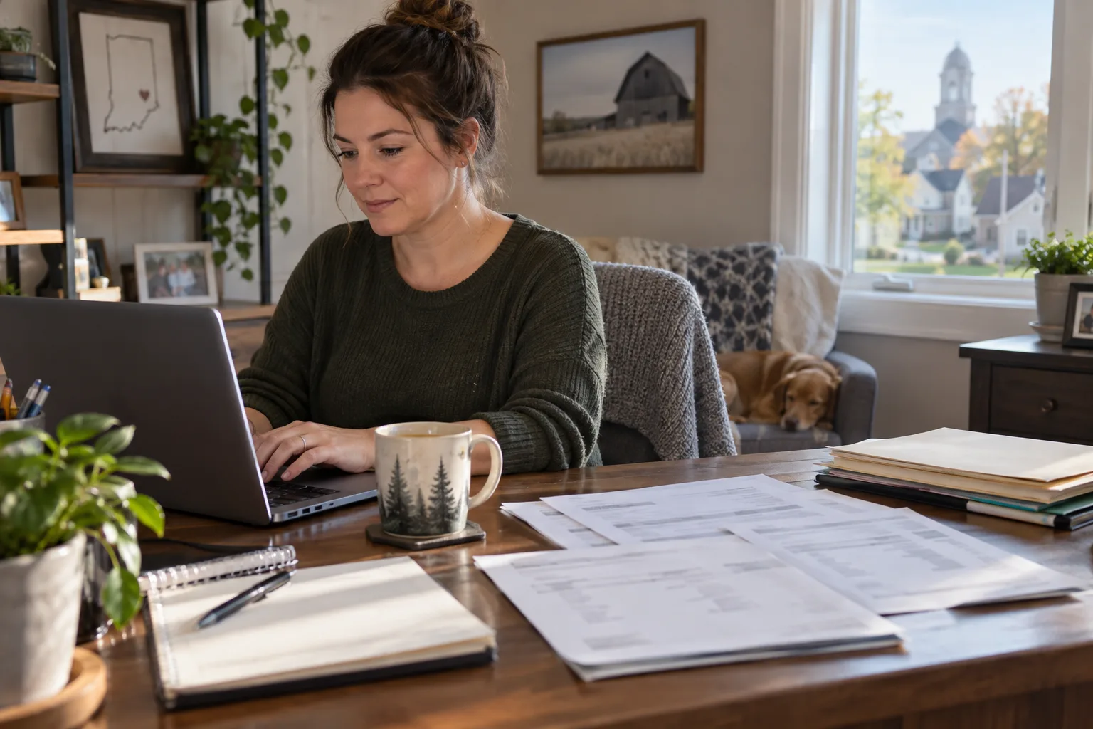 Worker preparing a written request for review of wage information