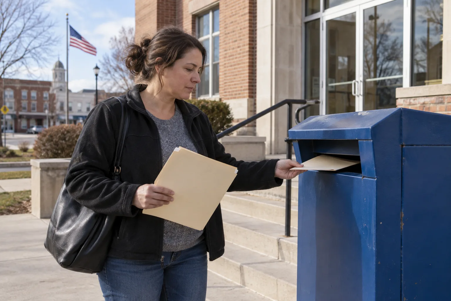 Indiana worker carrying organized claim records for a wage dispute
