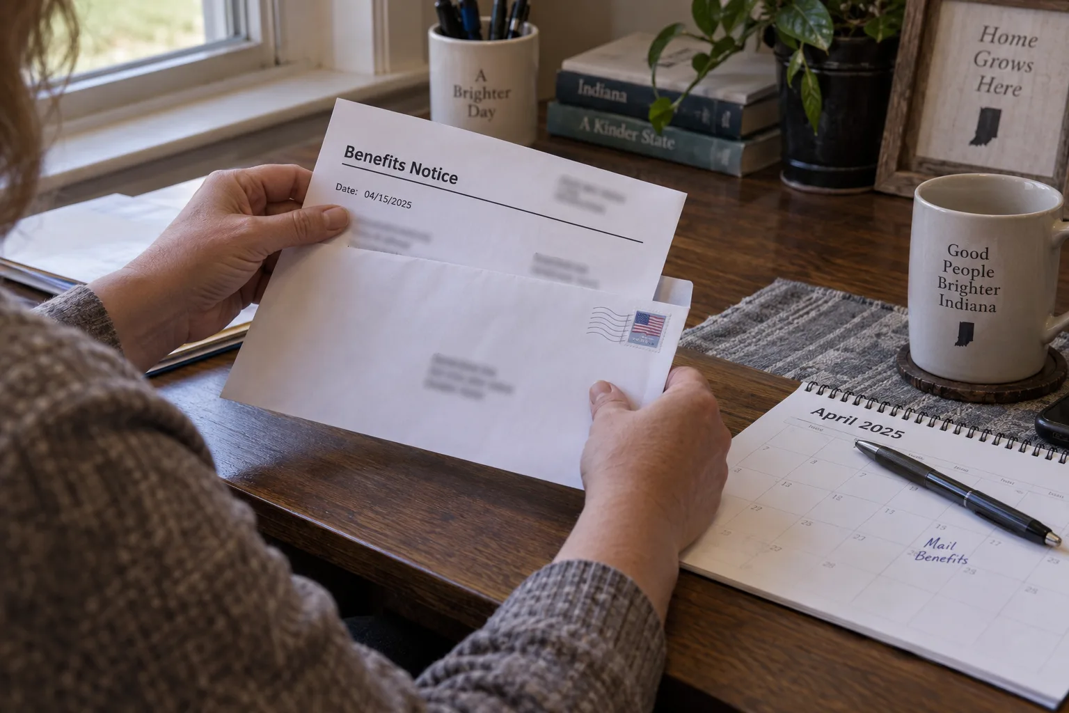 Worker preparing a written response to a workers’ compensation benefit notice