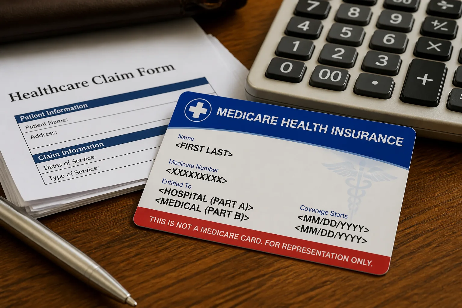 Medicare card and paperwork illustrating a Medicare Set-Aside in a workers' comp settlement