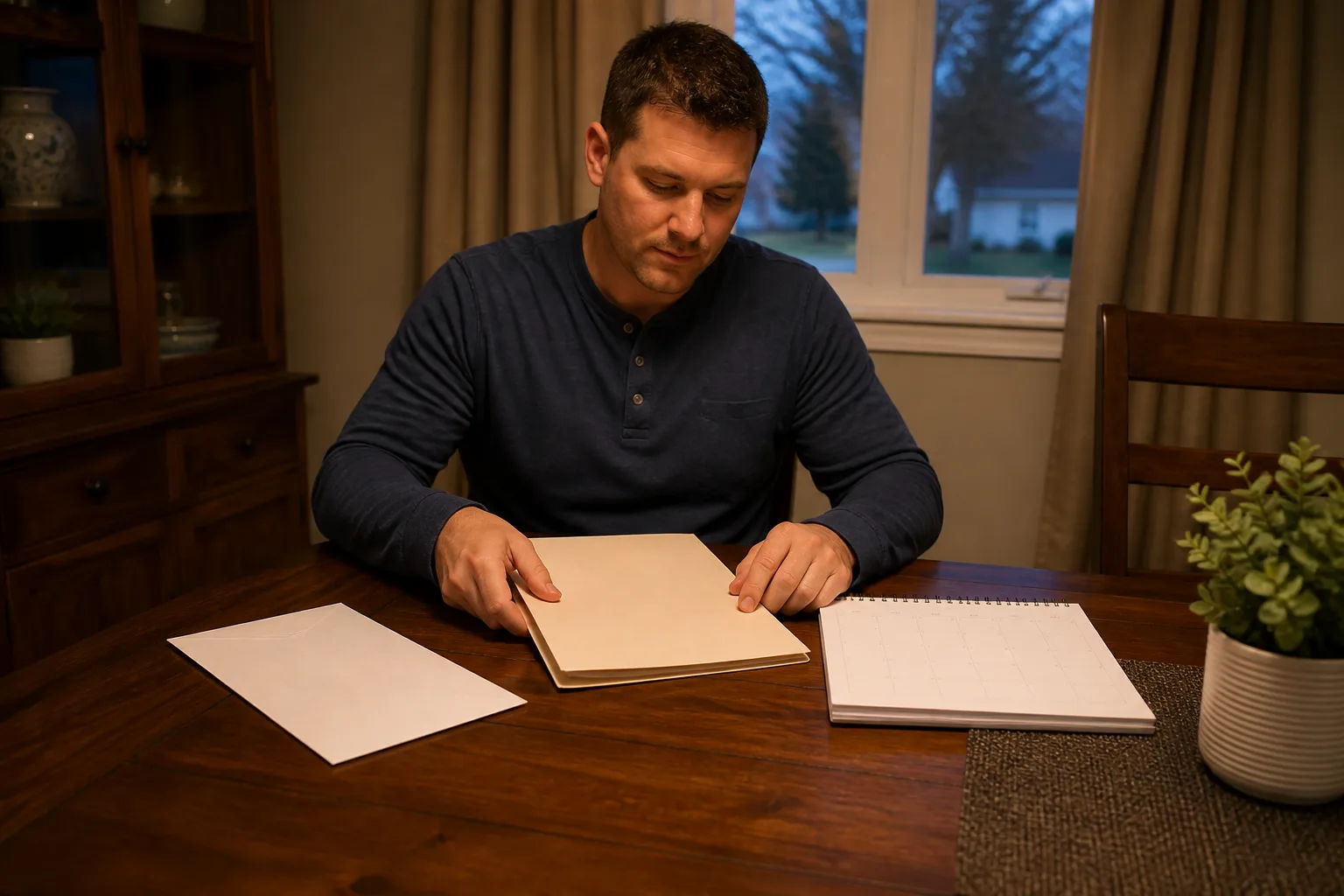 Injured worker preparing records for a workers’ compensation consultation