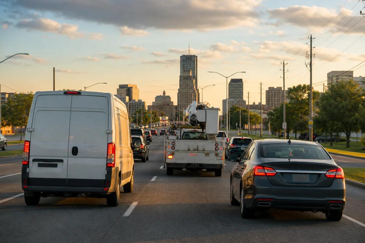 Commercial and working drivers traveling through Fort Wayne traffic