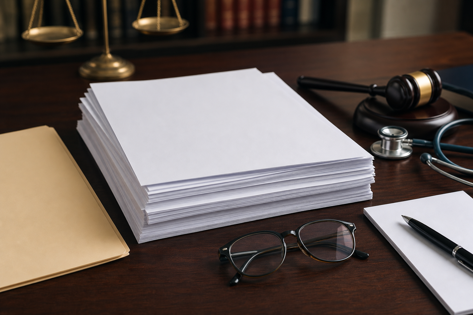 Medical bills and lien paperwork after an Indiana minimum insurance car accident settlement
