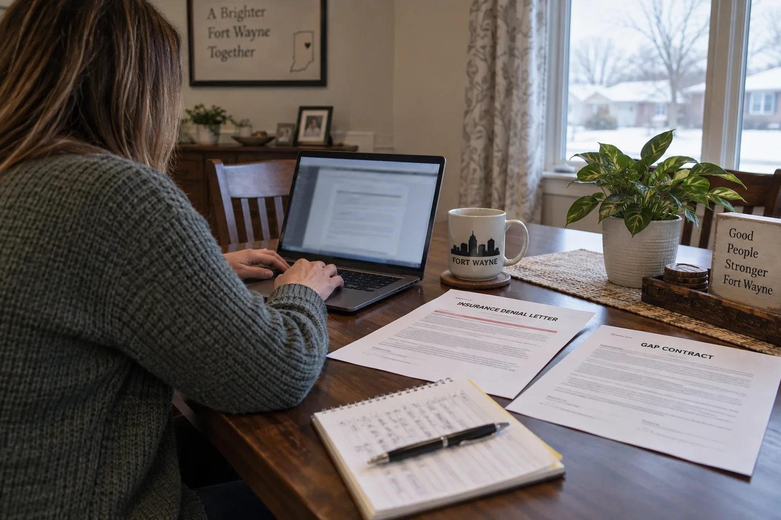 Indiana consumer organizing documents for an insurance complaint