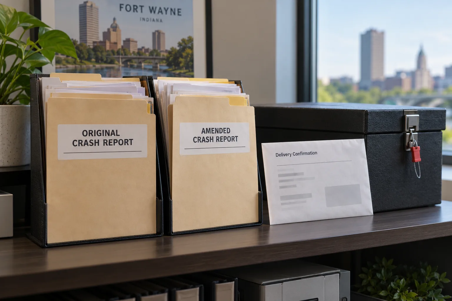 Illustration of two report versions being compared side by side