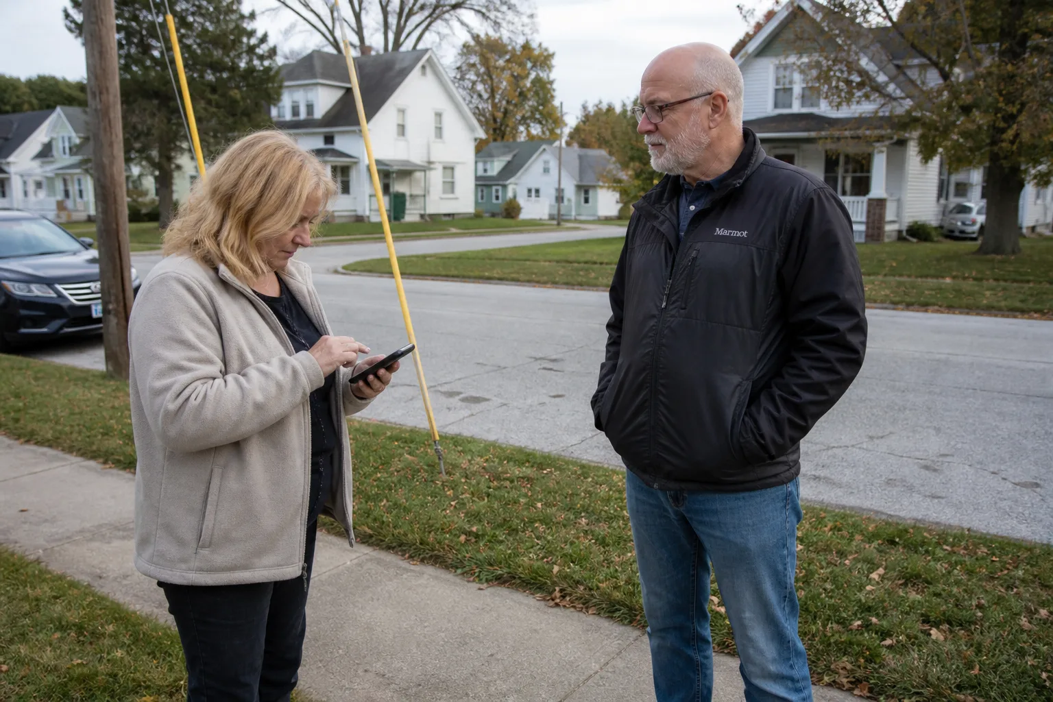 Person saving a witness's contact information on a smartphone