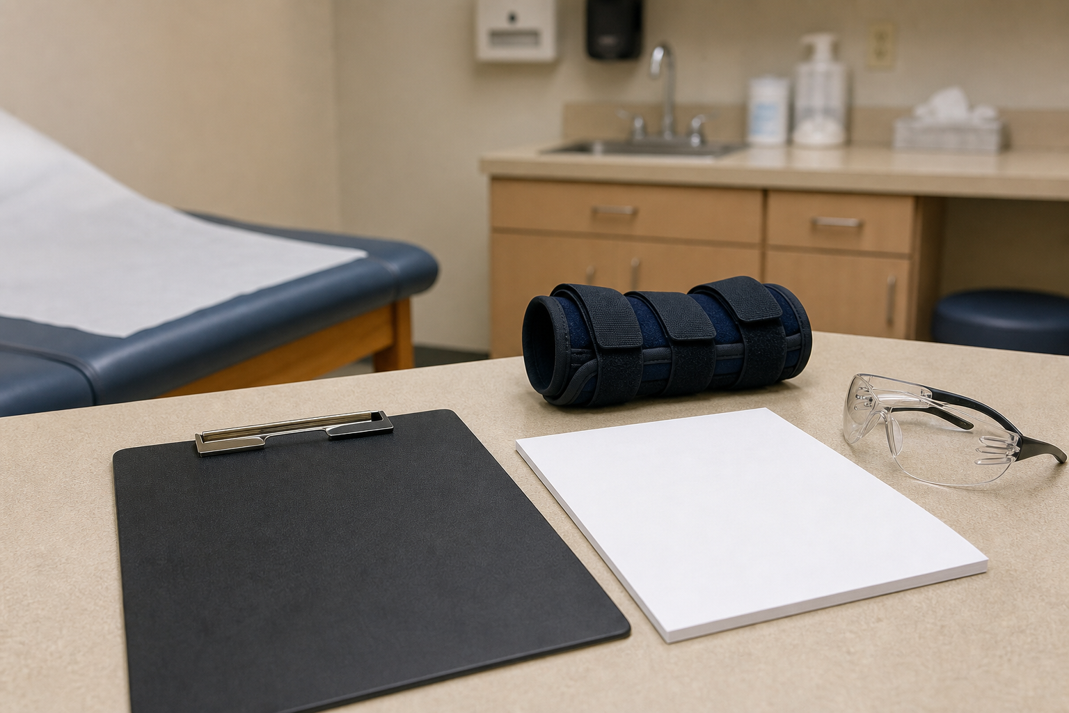 Medical chart and work restrictions used to dispute an Indiana workers compensation denial