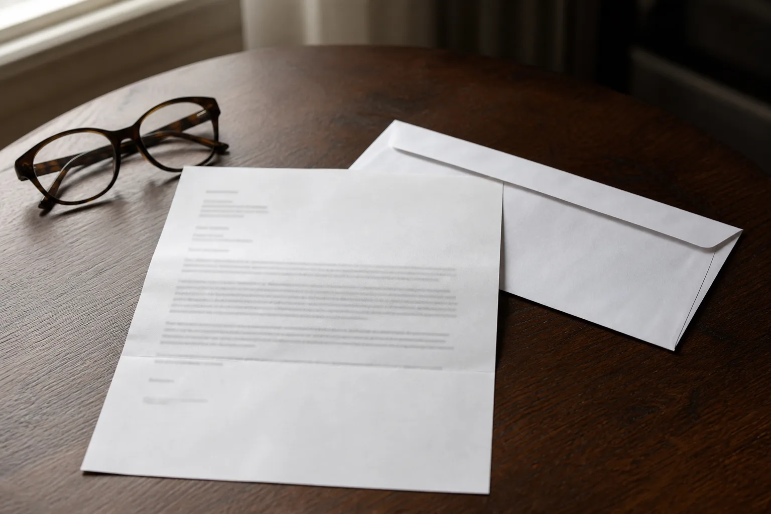 Official letter on a table representing written notice before workers' comp benefits are terminated