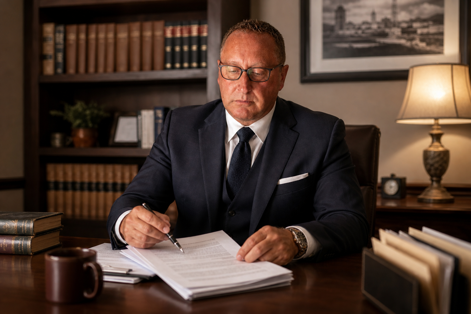 Fort Wayne injury attorney reviewing delivery company contractor and insurance documents