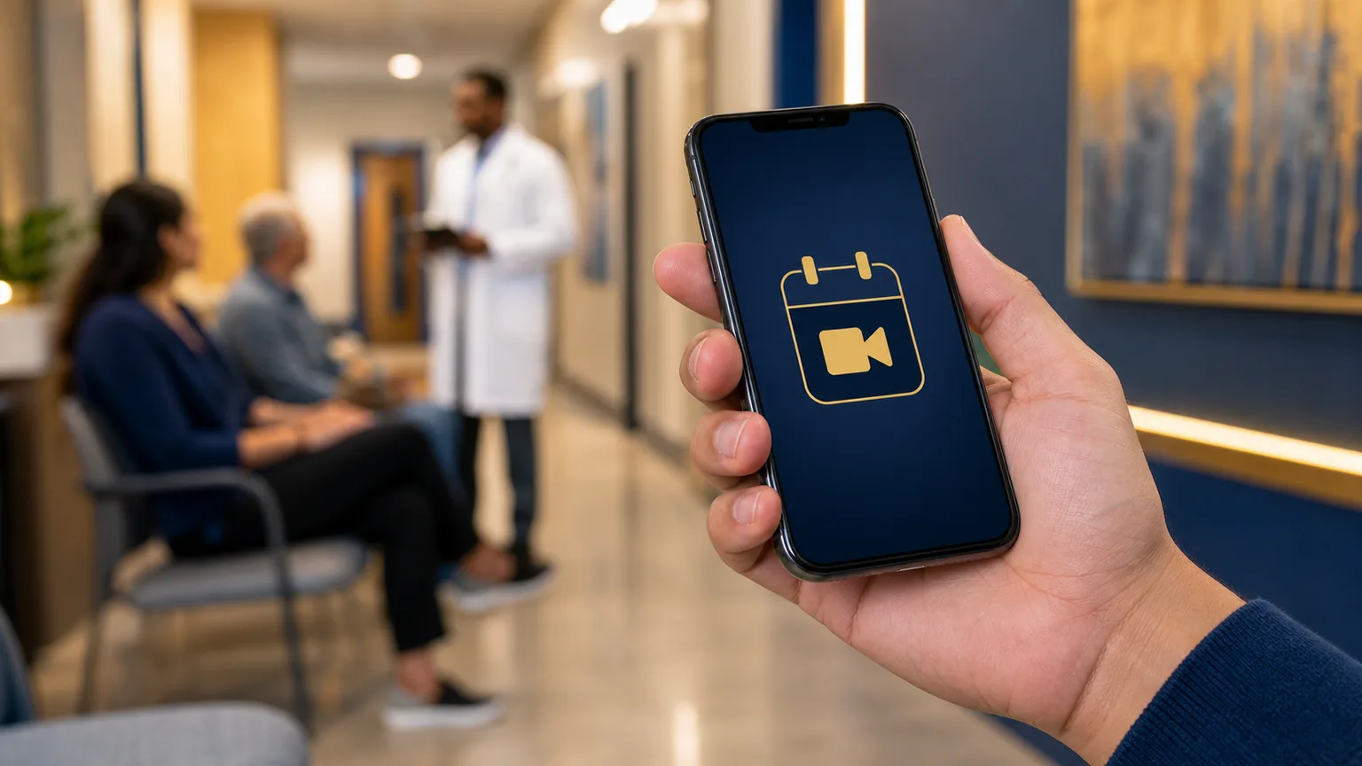 Injured person communicating with a medical provider to explain a missed appointment after an accident
