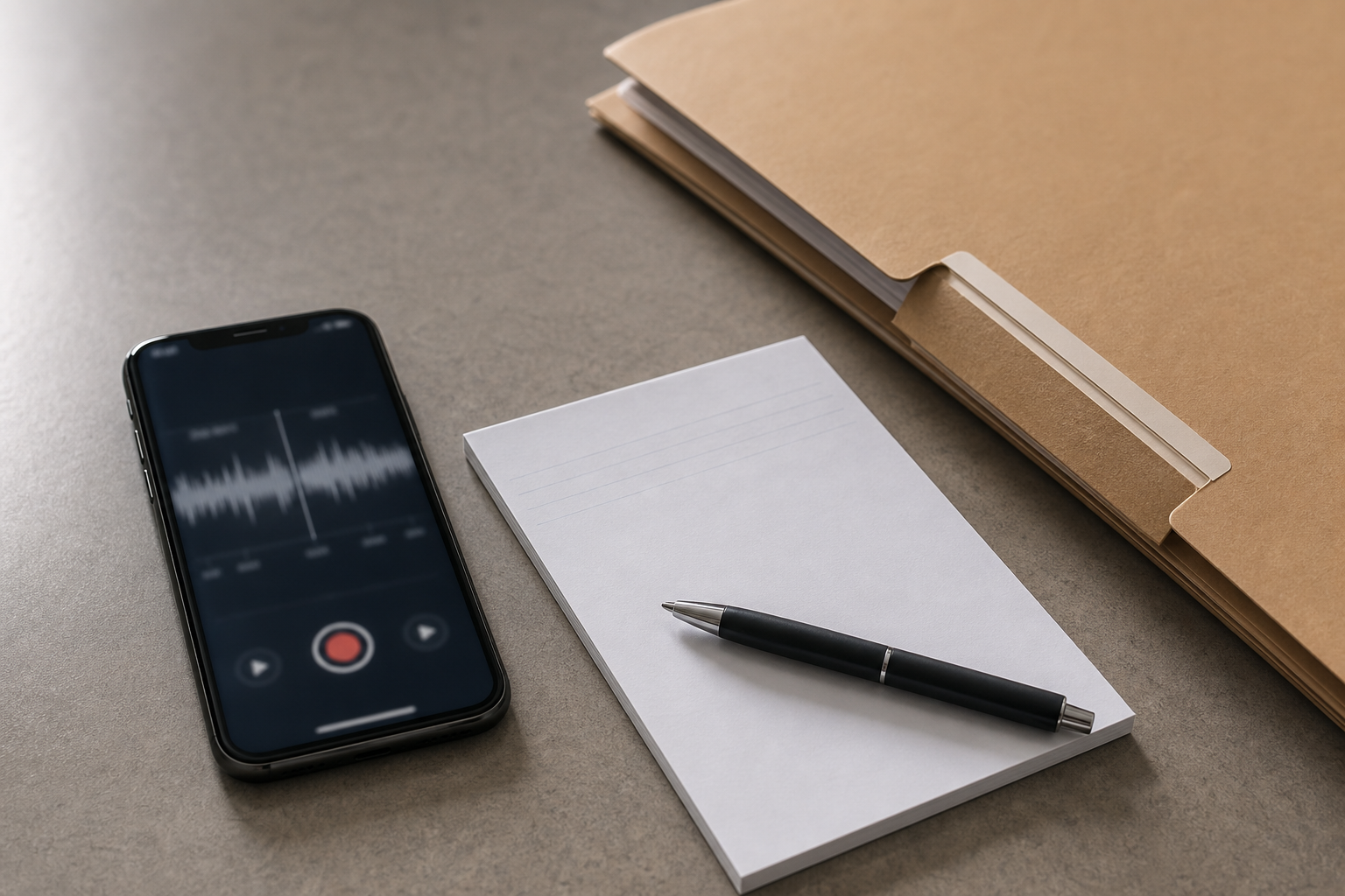 Recorded witness statement and notes for Indiana accident fault evidence