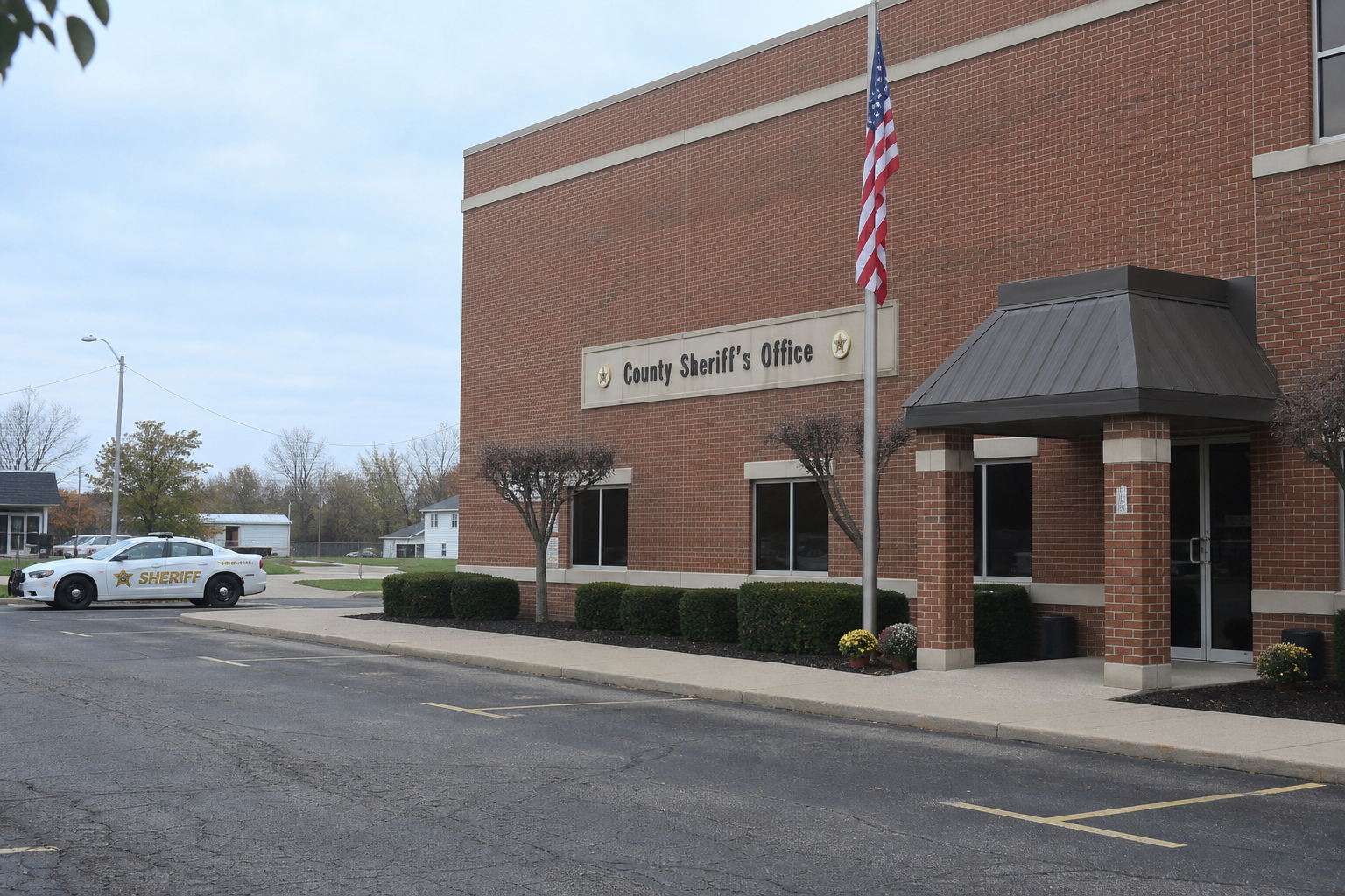 Exterior of an Elkhart, Indiana area police facility representing the ongoing investigation into a fatal hit-and-run crash