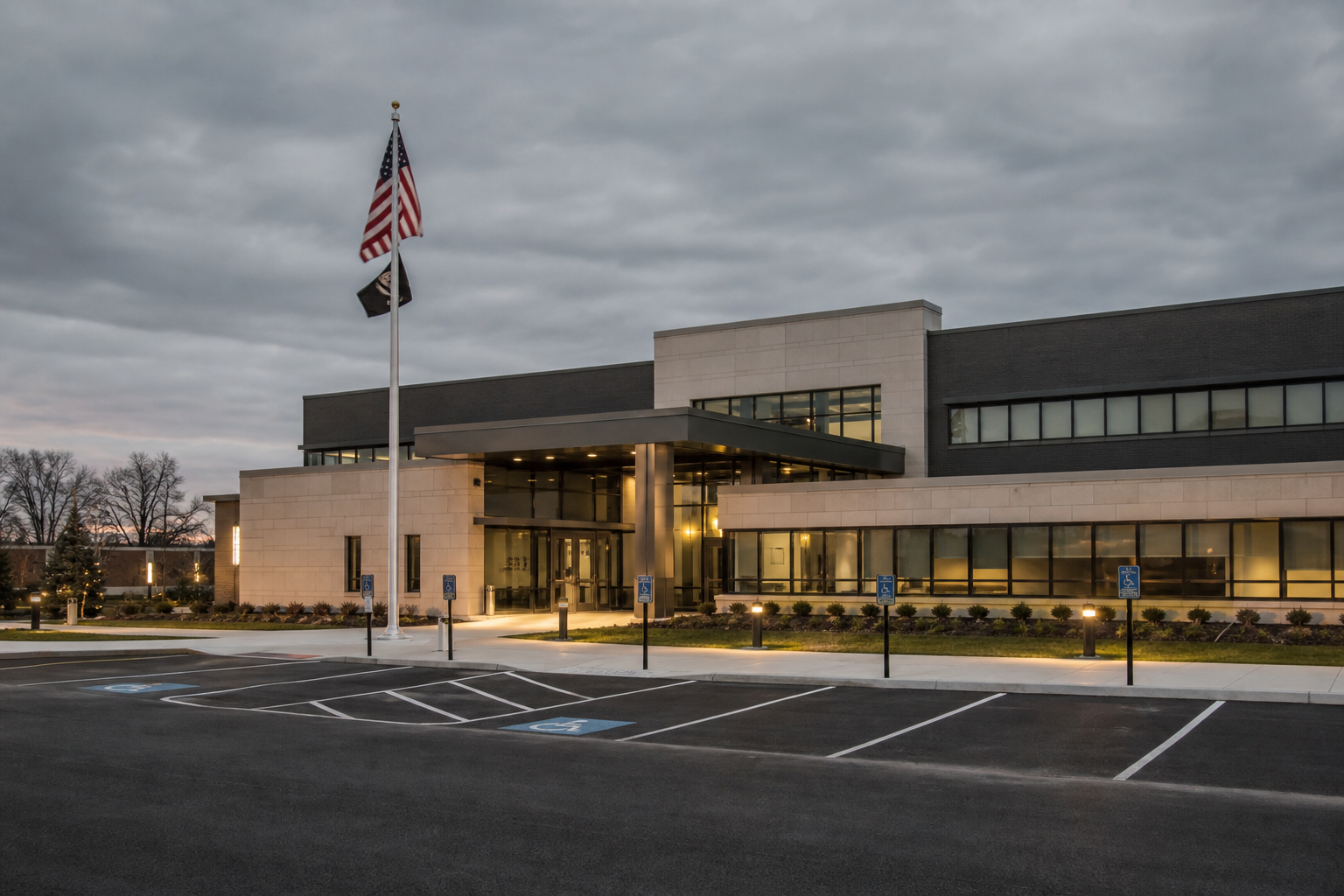 Allen County public-services setting representing the agencies responsible for investigating and documenting the fatal Fort Wayne motorcycle crash.