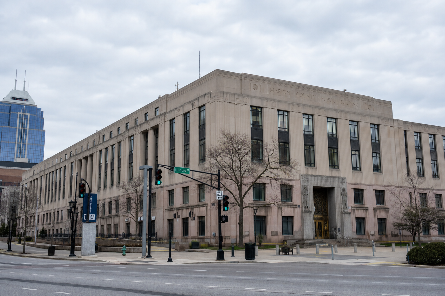 Marion County civic building in Indianapolis representing local records and civil proceedings after the U.S. 31 fatal crash.