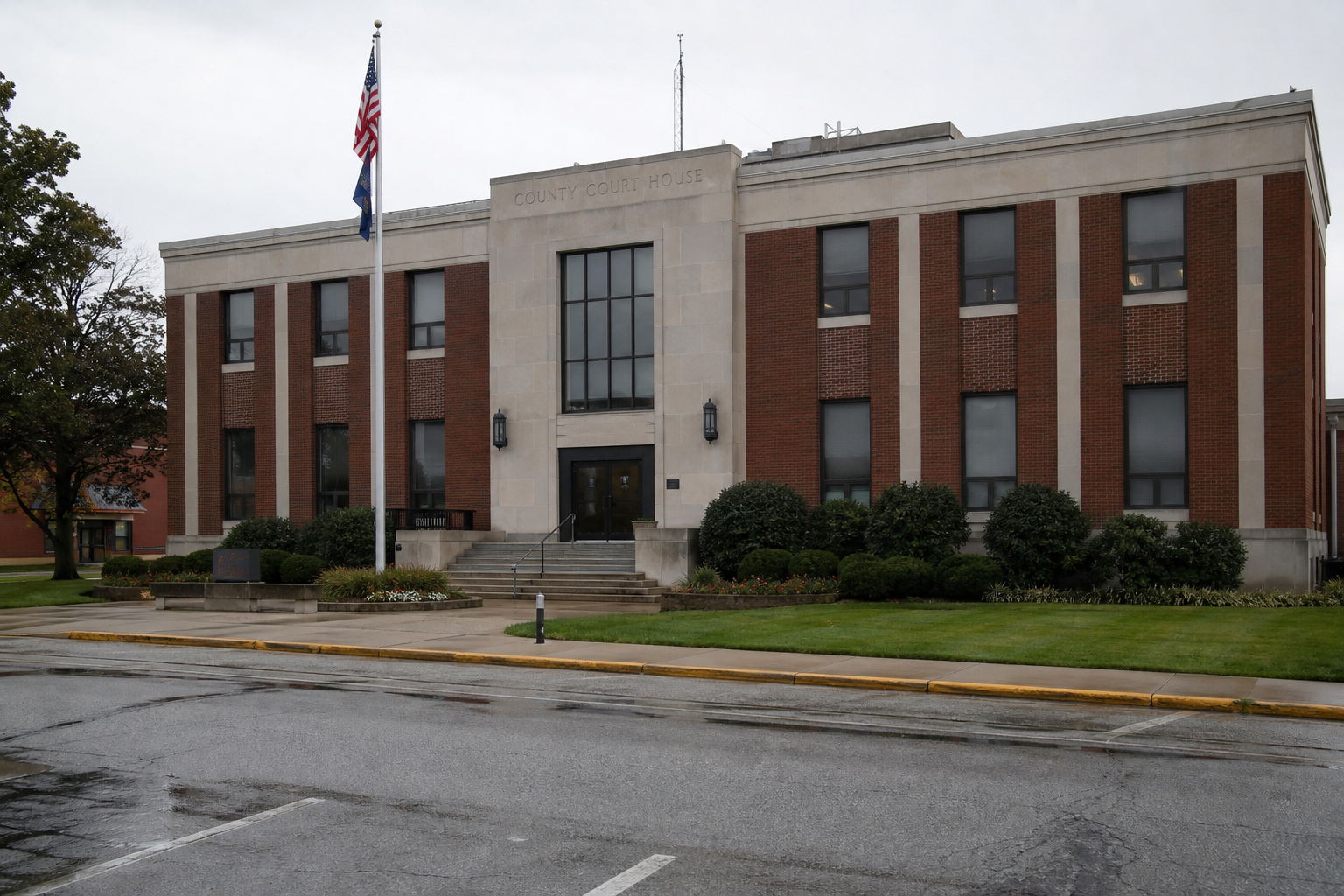 A southeastern Indiana public building representing the local investigation and records involved in a Dearborn County crash claim.
