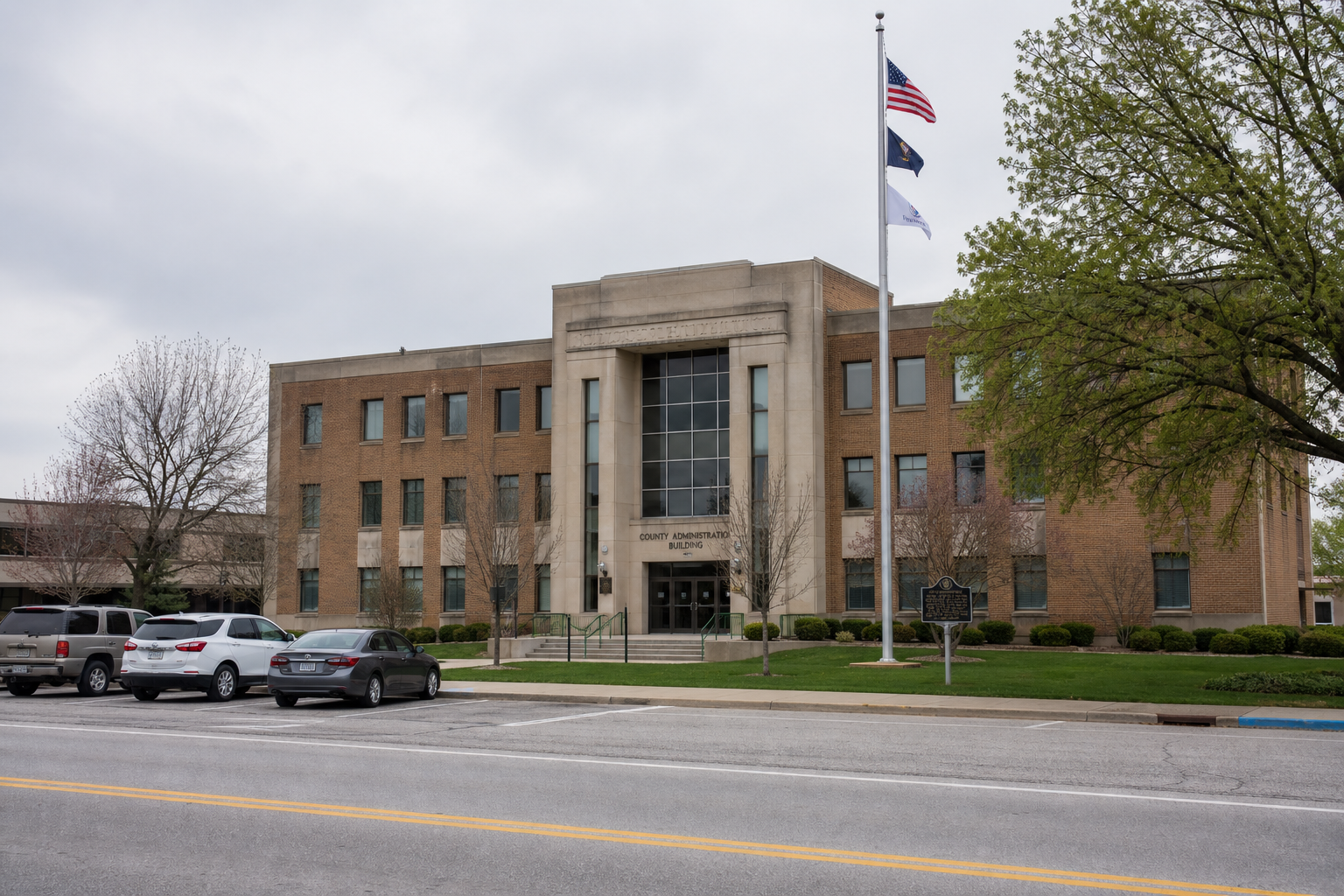 Government building in northeast Indiana, representing the special notice rules that may apply when a public entity is involved in an injury claim.