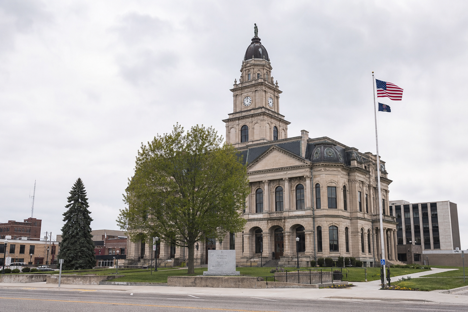 LaPorte County courthouse exterior representing the local records, court procedures, and deadlines that may affect Michigan City passenger injury claims.