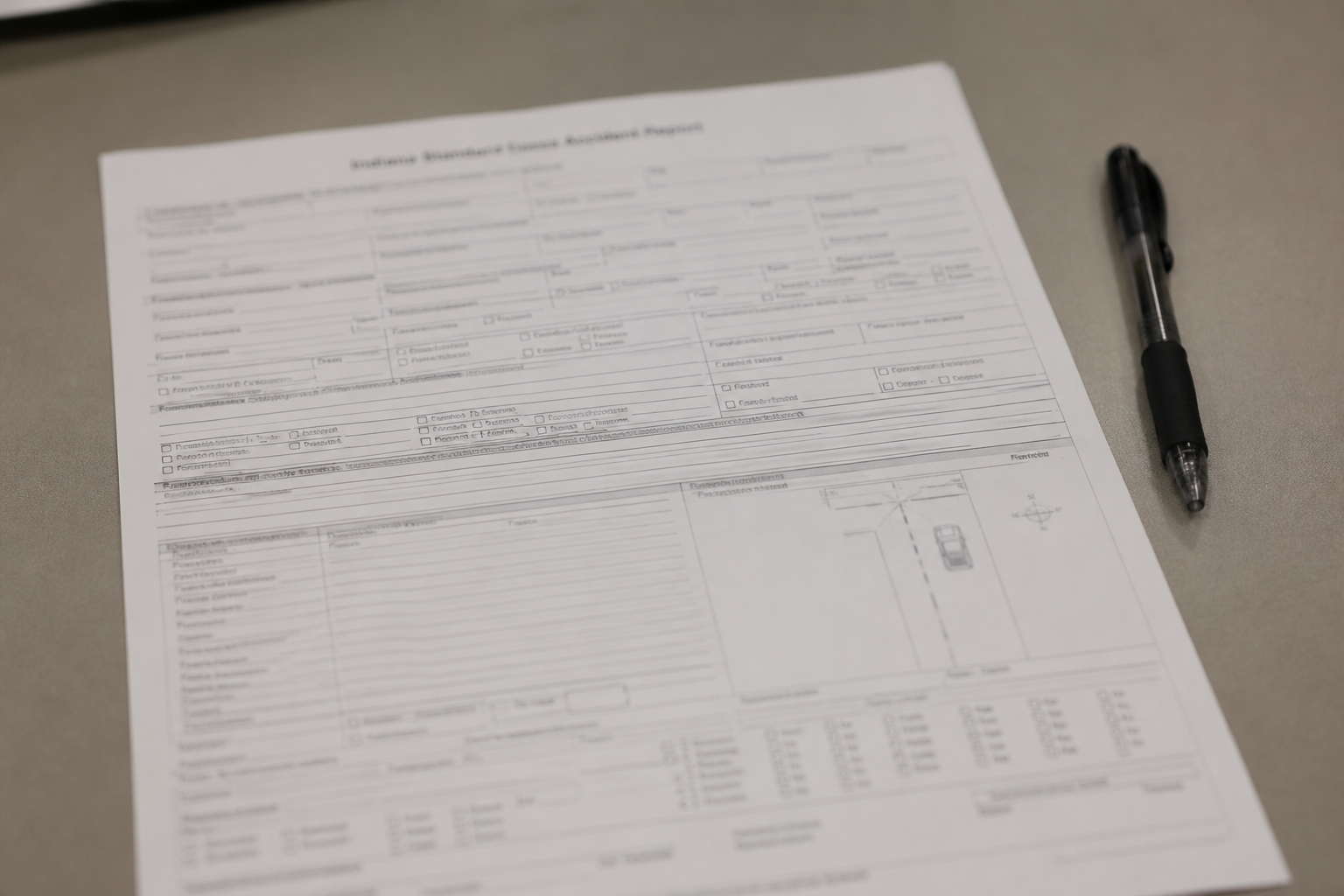 A generic sheriff's accident report representing the public records used to document the County Road 31 crash in DeKalb County.