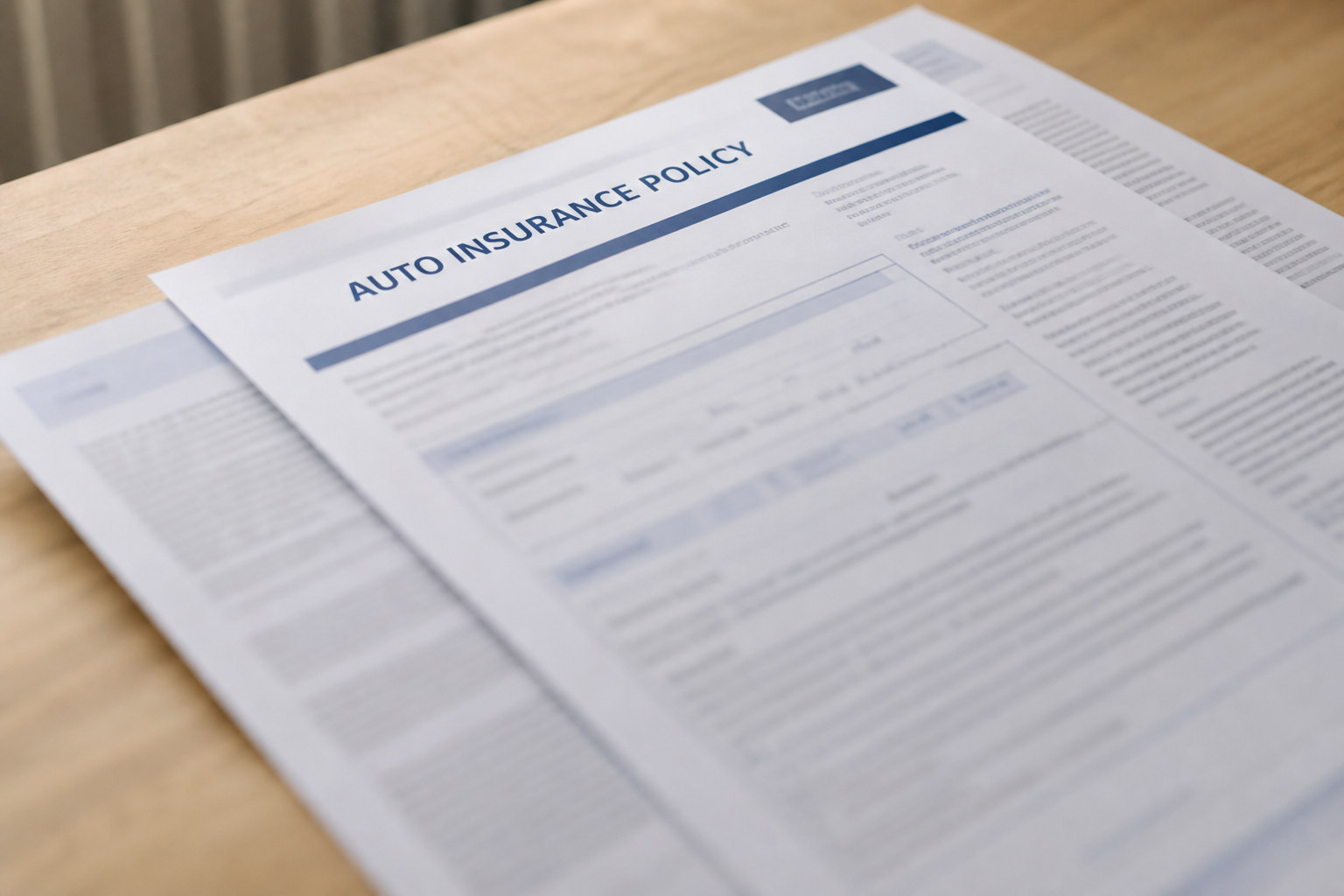 Auto insurance policy documents relevant to uninsured motorist coverage after an unidentified-driver crash in Indiana.