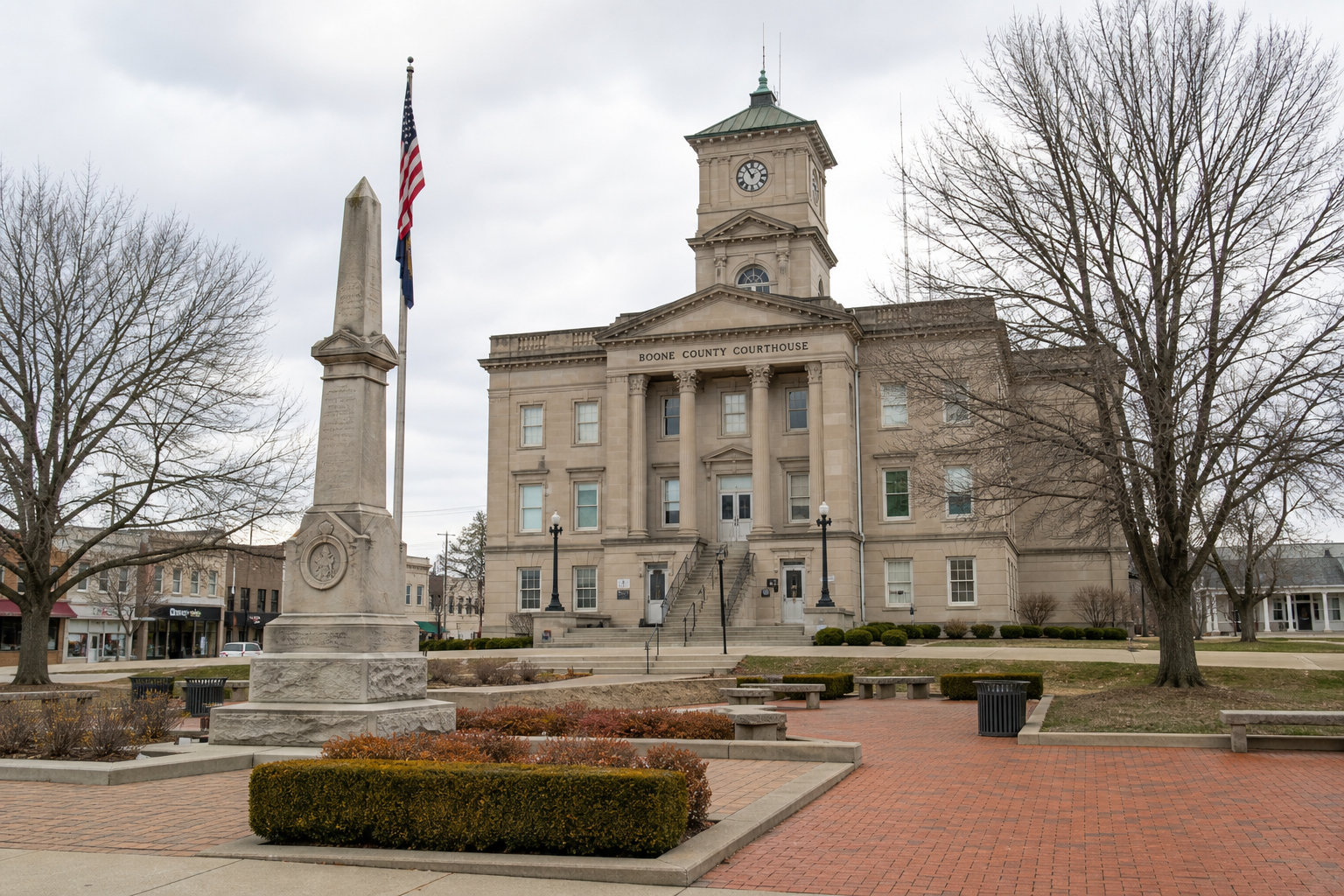 Boone County courthouse in Lebanon, Indiana, providing local context for potential court proceedings arising from the reported jobsite incident.