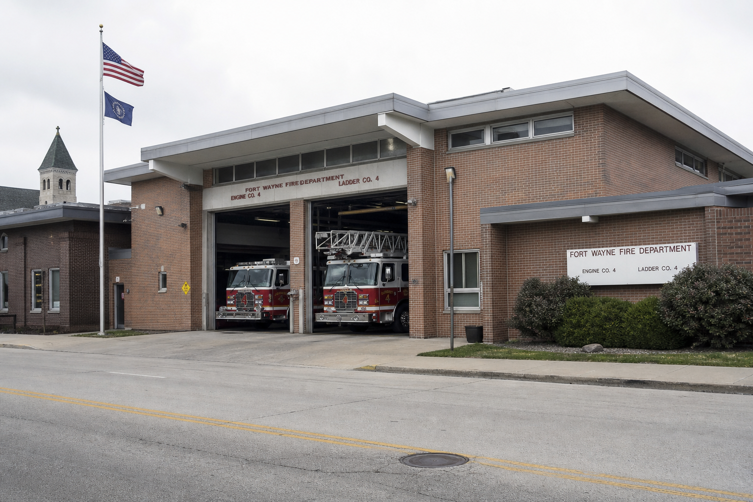 Fort Wayne fire station representing the department that responded to the Oliver Street house fire.