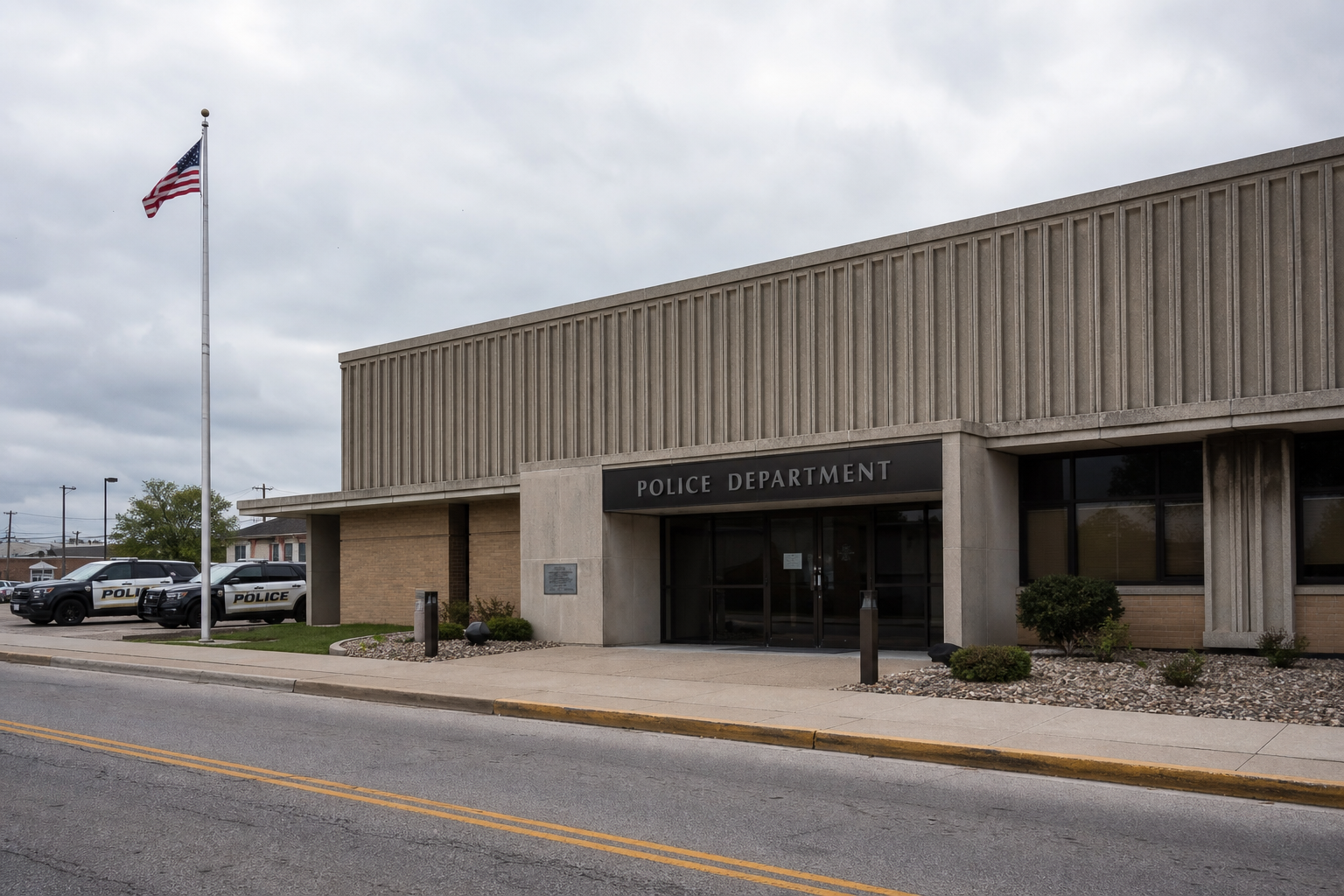A municipal police department exterior representing the public-record process for the reported Greensburg dog bite.