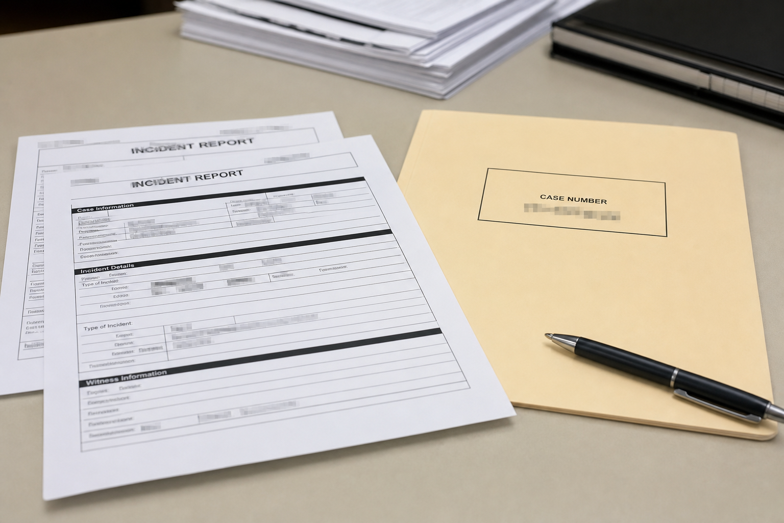 Public incident-report documents representing the reports and evidence that may matter after a Bartholomew County vehicle injury.