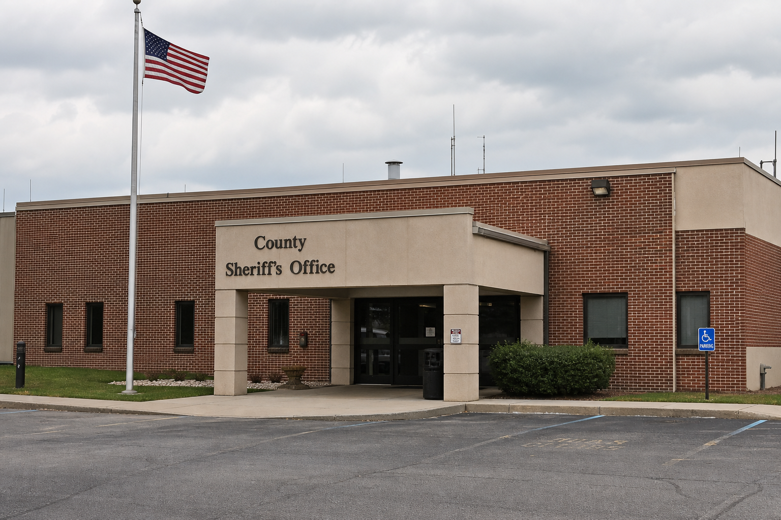 County sheriff’s office exterior representing the Decatur County investigation and crash-report process.