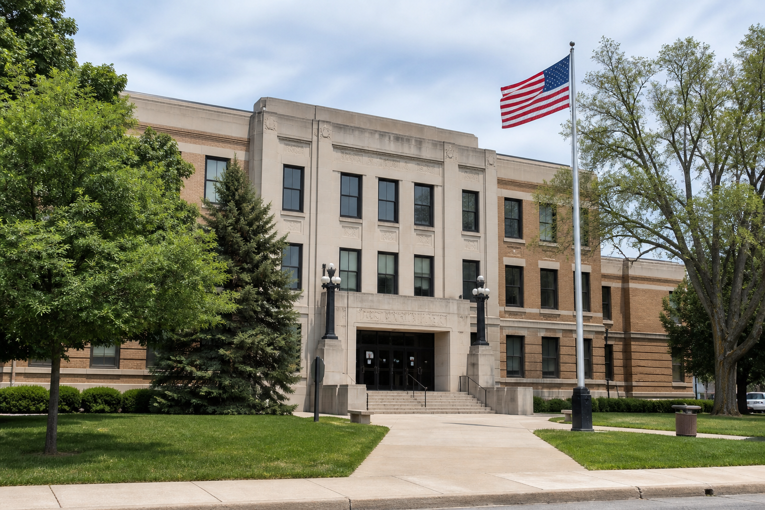 Northern Indiana county courthouse exterior representing legal and insurance issues after a Kosciusko County crash.