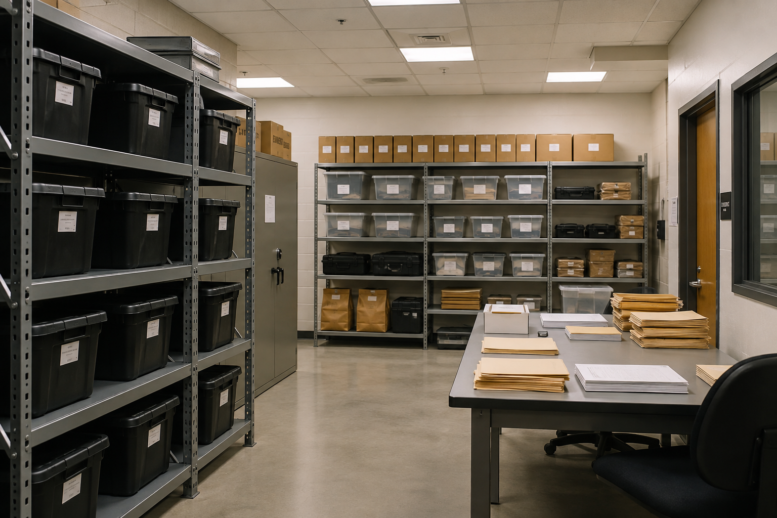 County evidence storage and investigation records representing preservation of equipment in the Wanatah electrocution case.