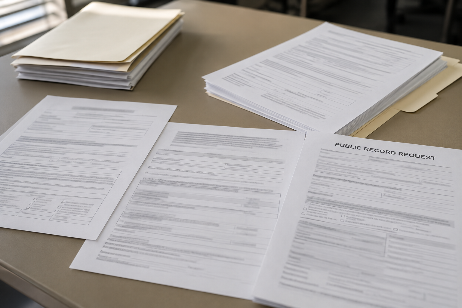 Generic public-record and insurance documents illustrating the records and coverage questions that may follow an Indiana injury incident.