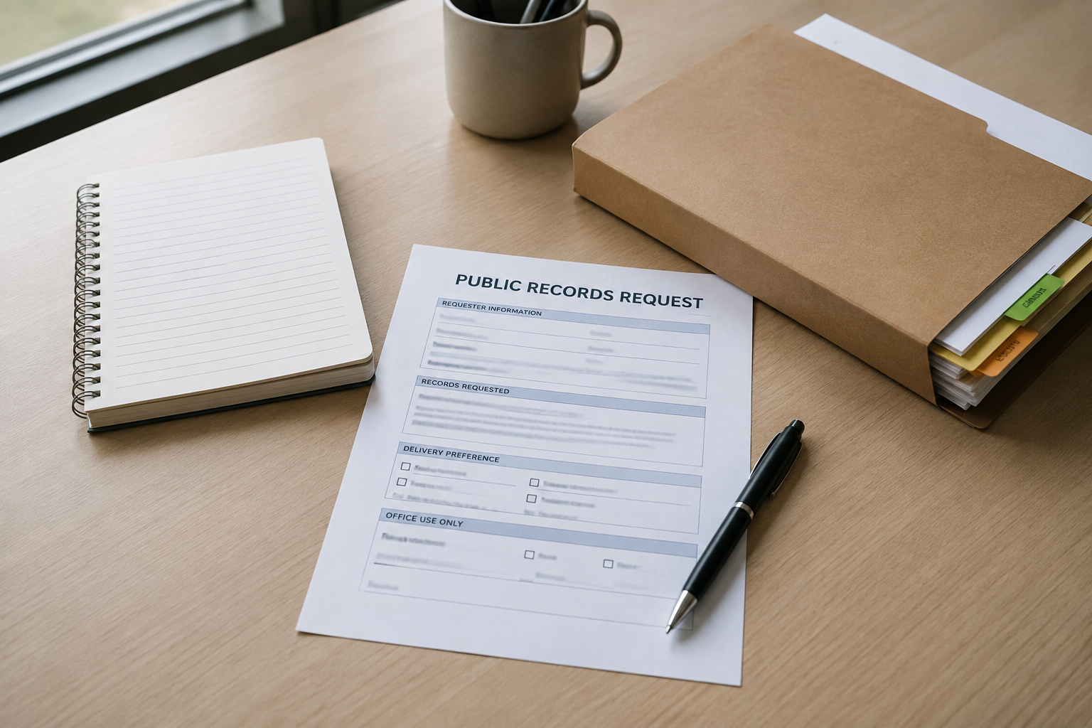 An incident-record request and organized notes illustrating evidence preservation after an Indiana injury.
