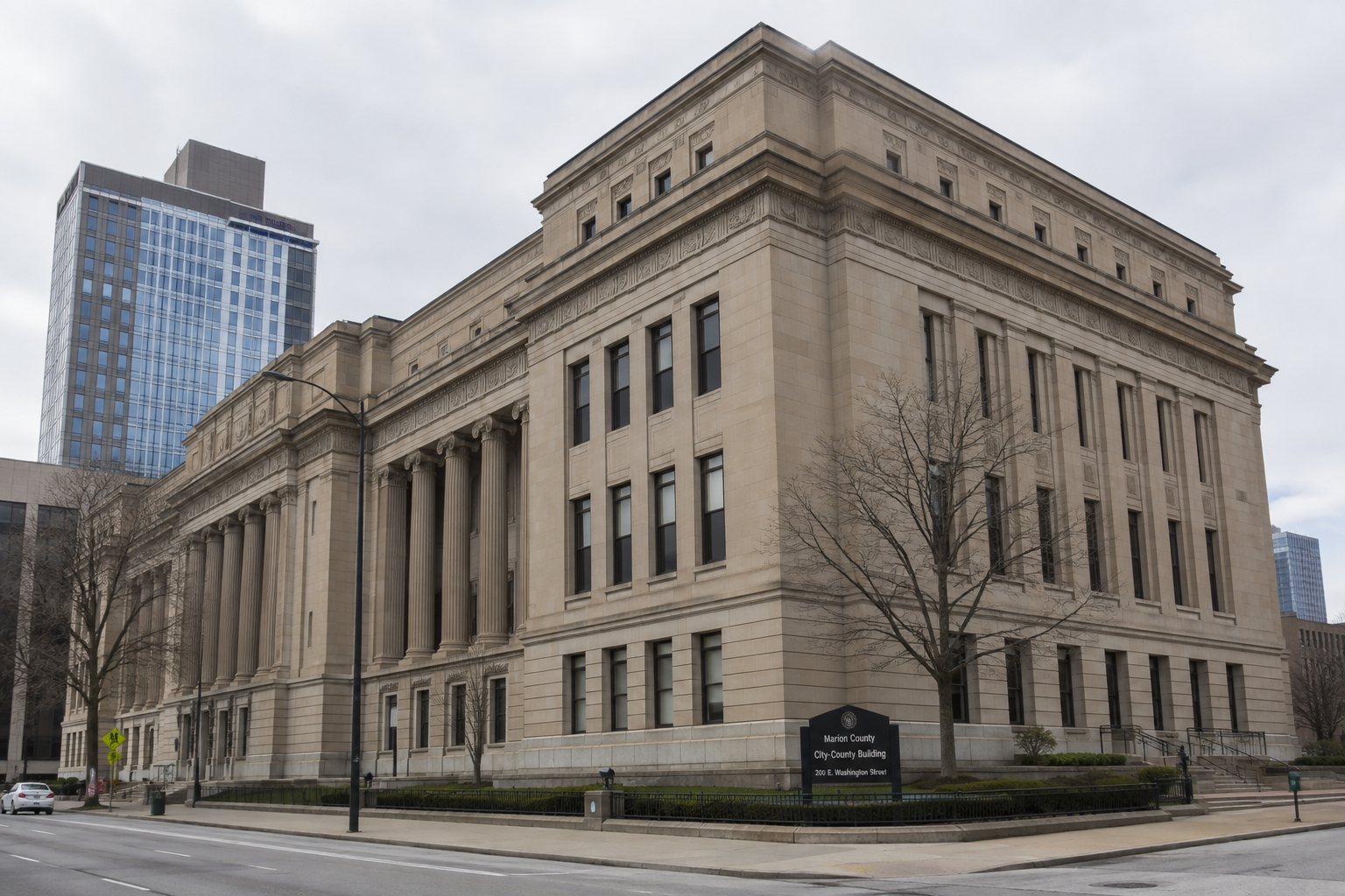 Marion County courthouse exterior in Indianapolis, relevant to the pending criminal charges and possible civil proceedings.