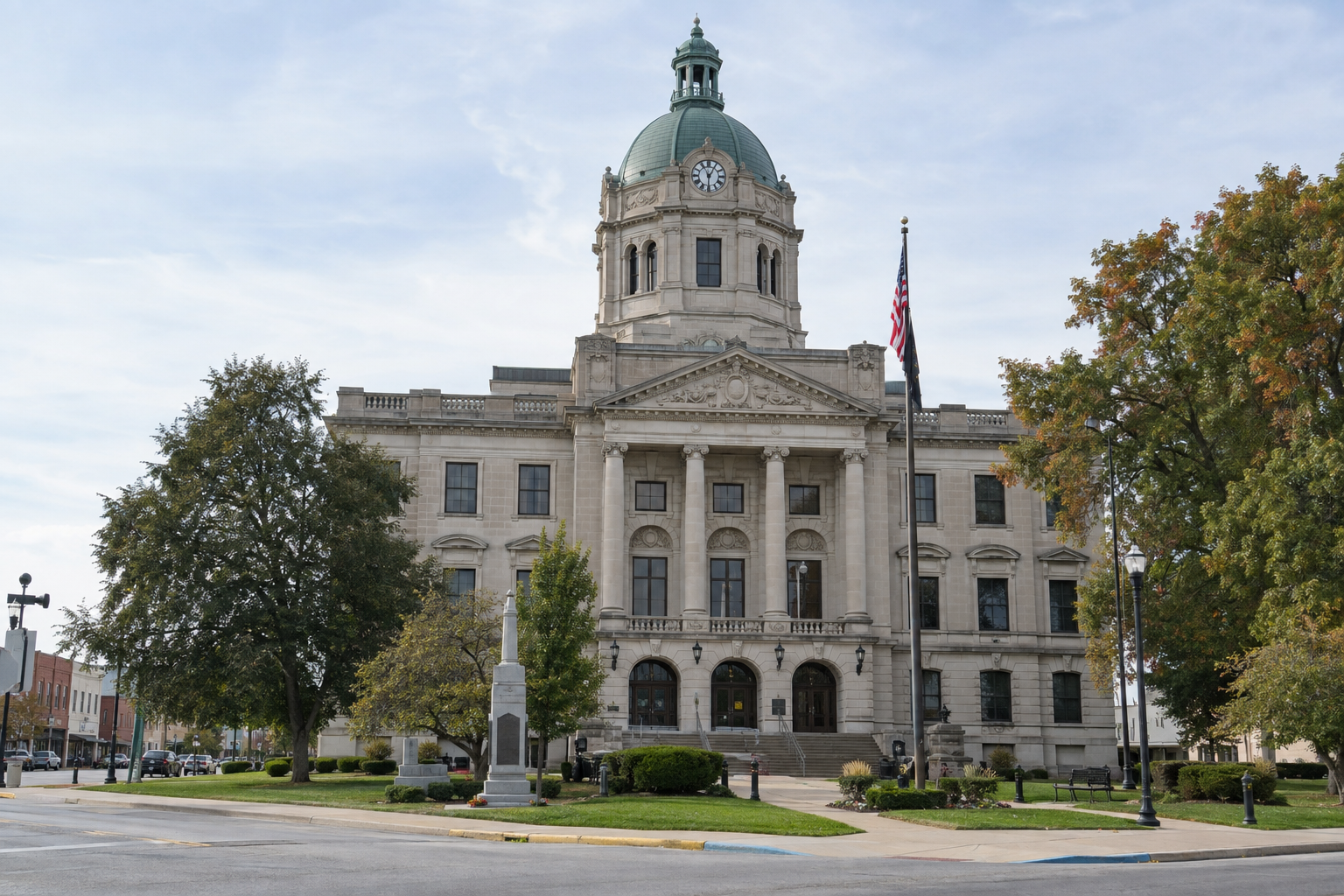 LaPorte County courthouse exterior representing the local court and filing issues that can follow an Indiana injury crash.