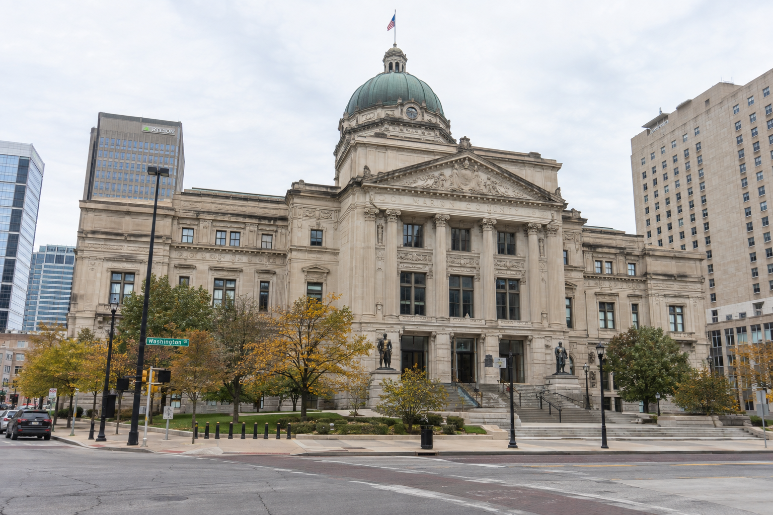 Marion County courthouse in Indianapolis, where the fatal hit-and-run case is being handled in Superior Court.
