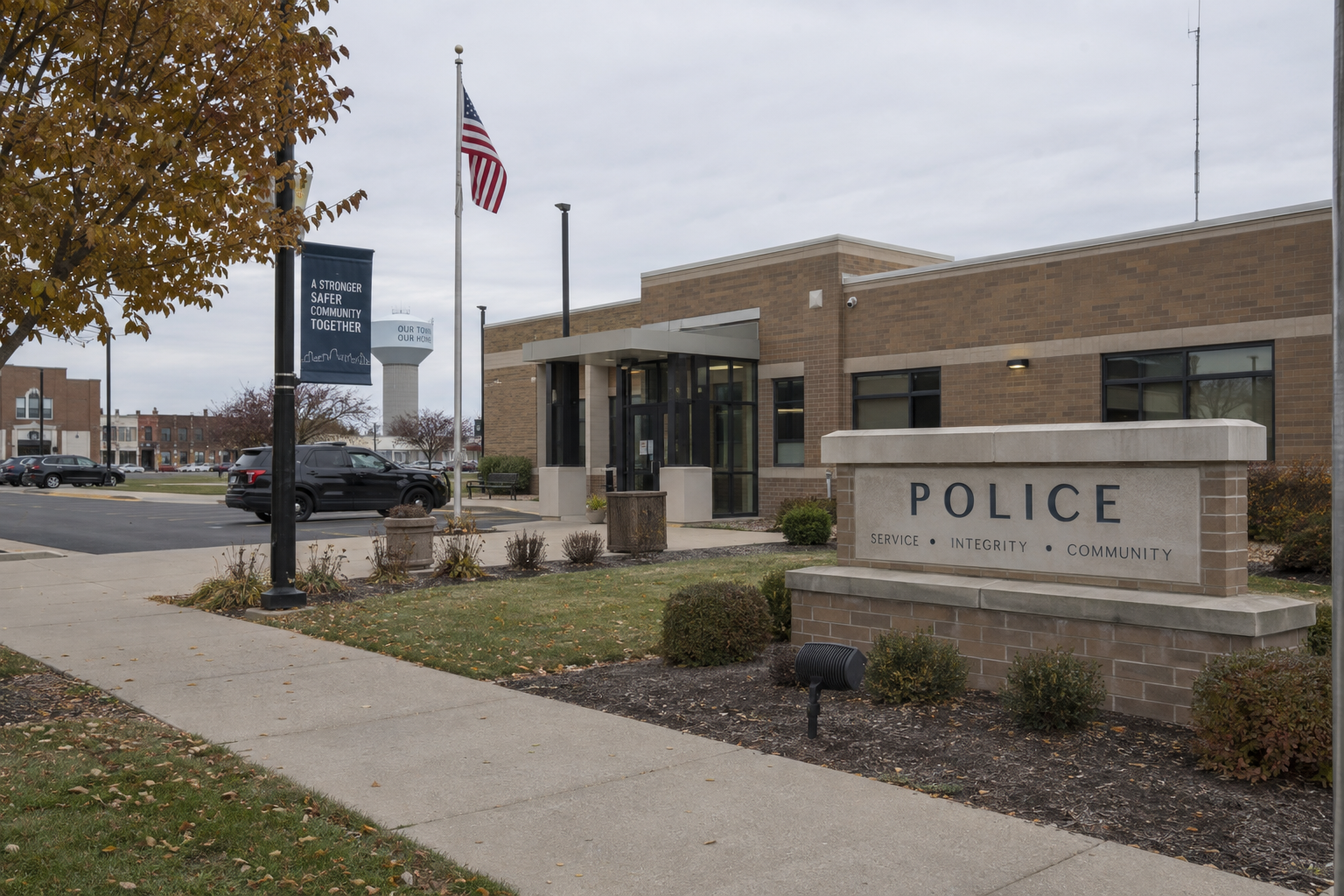Police building exterior representing the ongoing investigation of the Wicker Avenue crash in St. John, Lake County.
