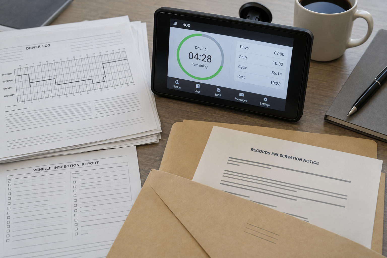Commercial-truck electronic records and preservation documents illustrate evidence that may matter after an Indiana semi accident.