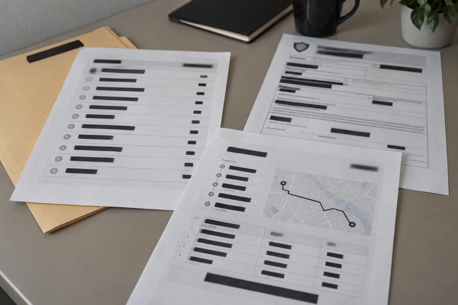 Anonymized rideshare trip and insurance records representing coverage and evidence questions after an Indianapolis passenger injury.